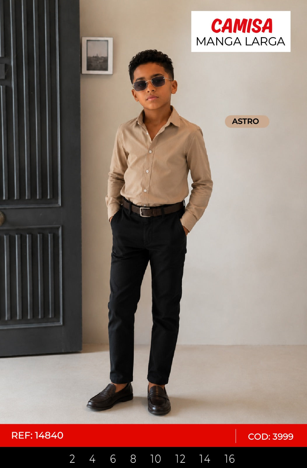 camisa manga larga astro niño outlet