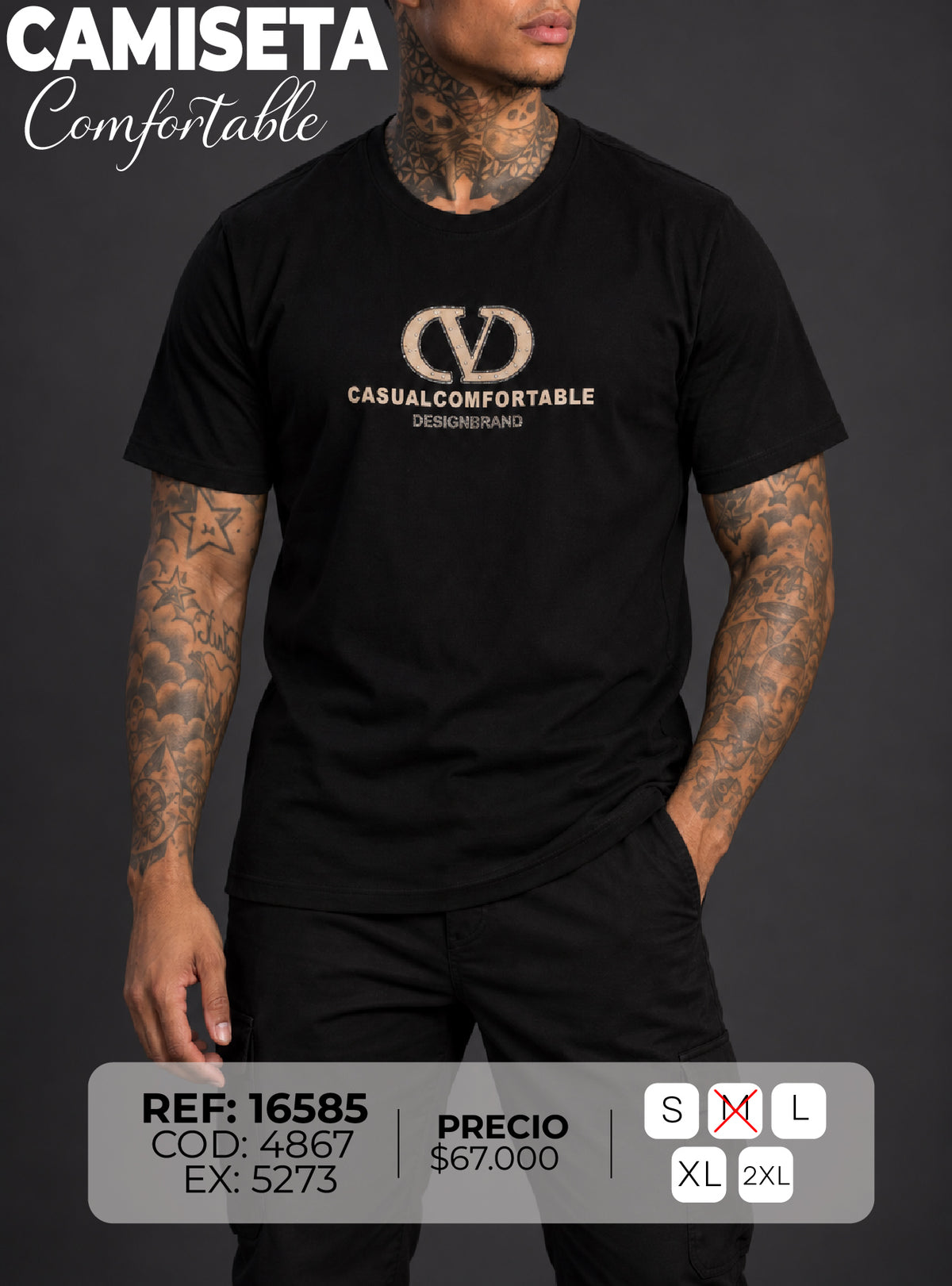 camiseta comfortable hombre