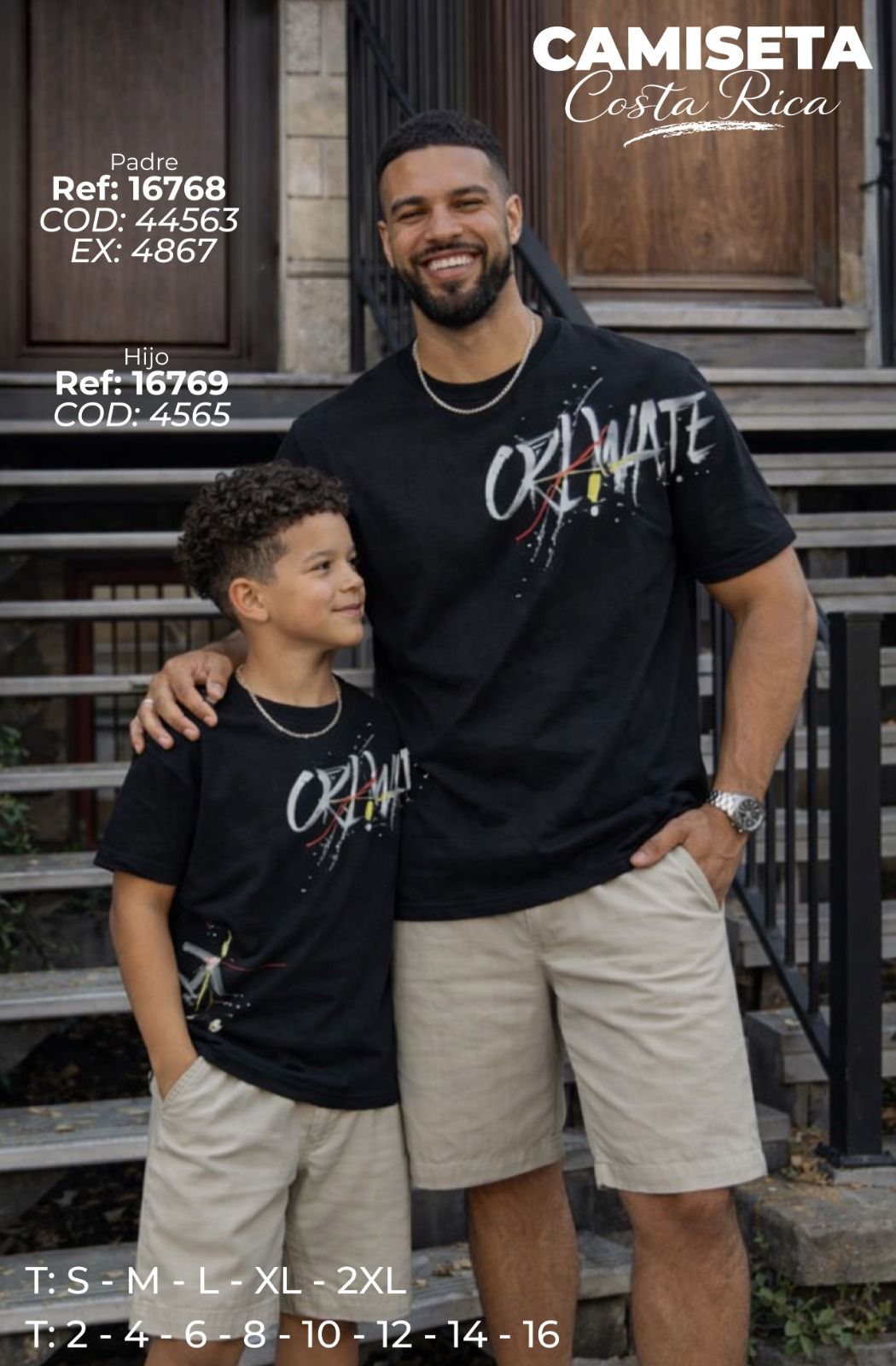 Camiseta Costa Rica Padre E Hijo