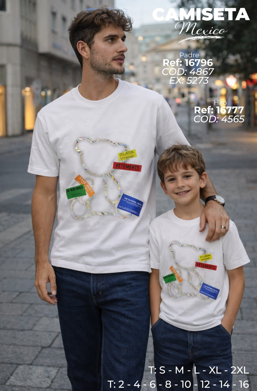 Camiseta Mexico Padre E Hijo