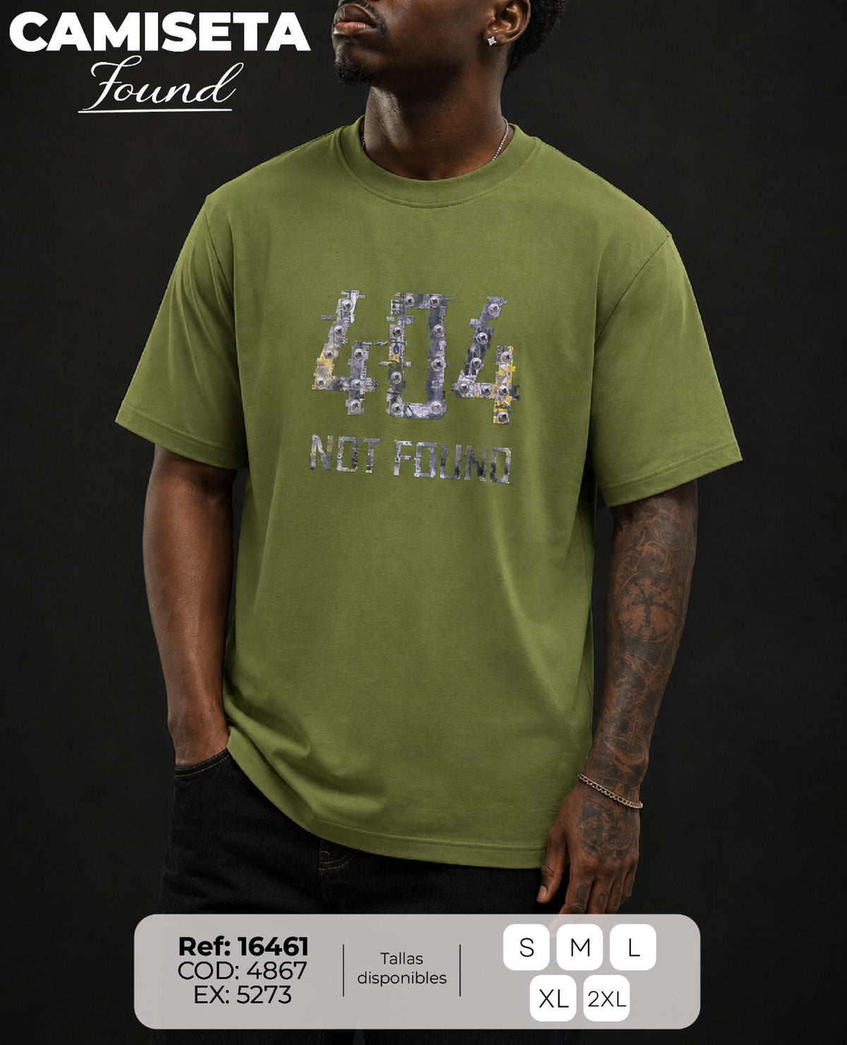 camiseta found hombre