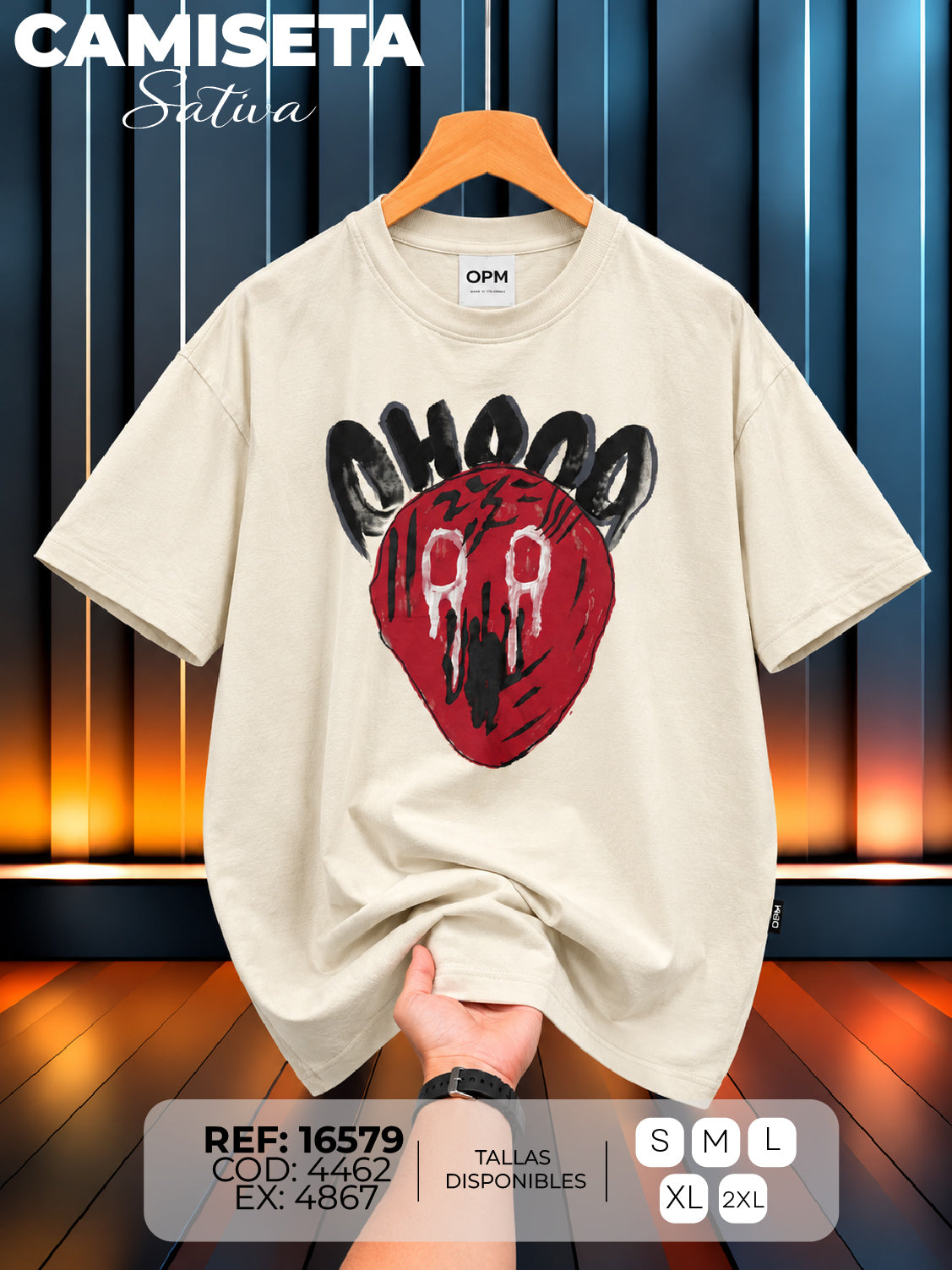 camiseta sativa hand