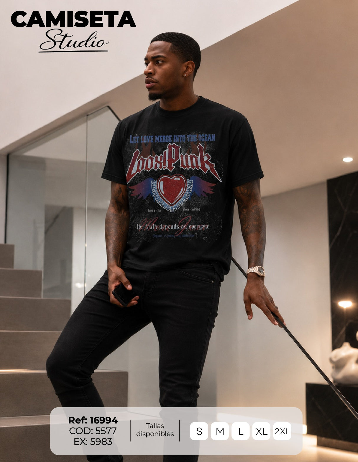 camiseta studio hombre