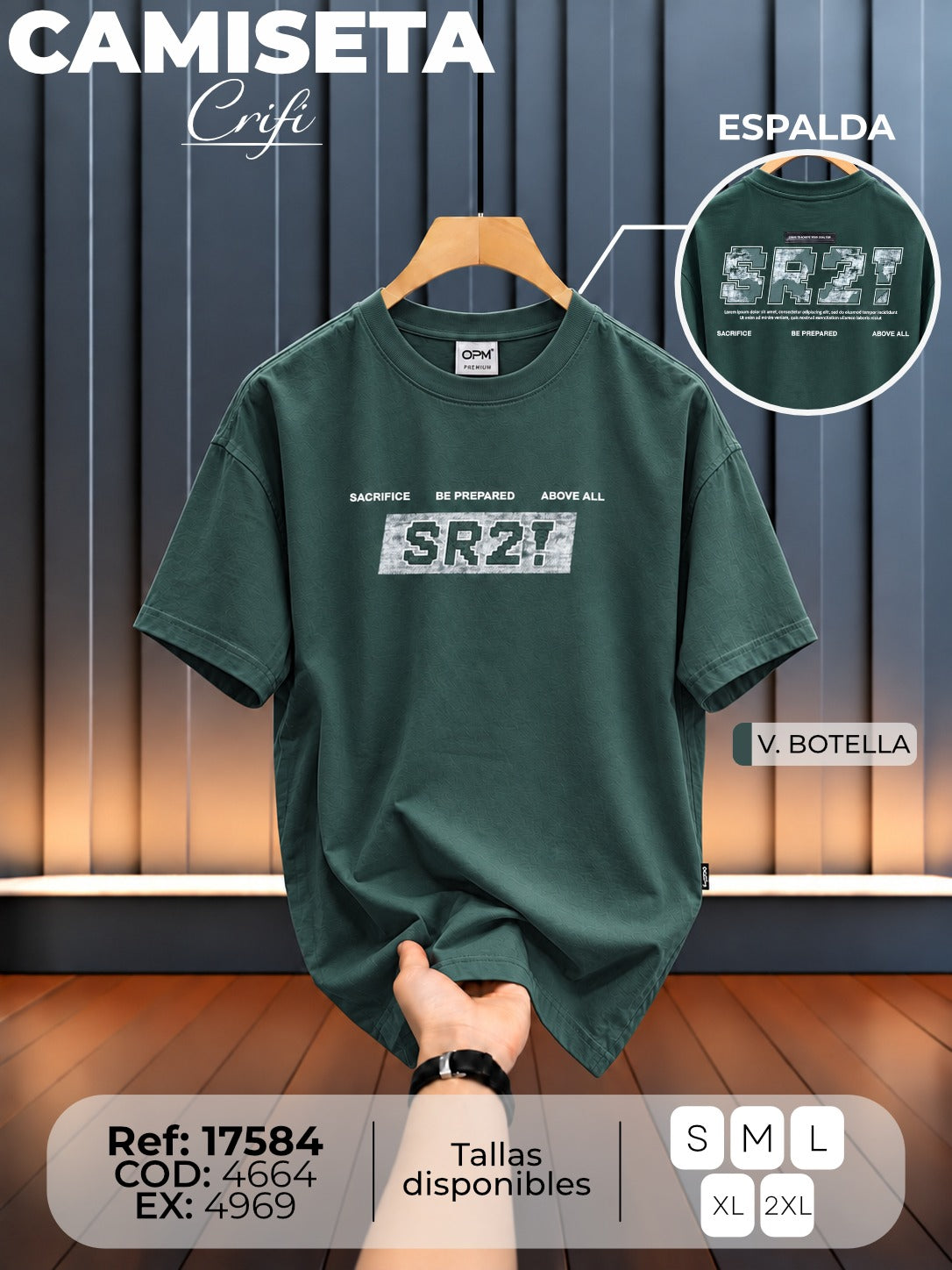 Camiseta crifi hombre hand