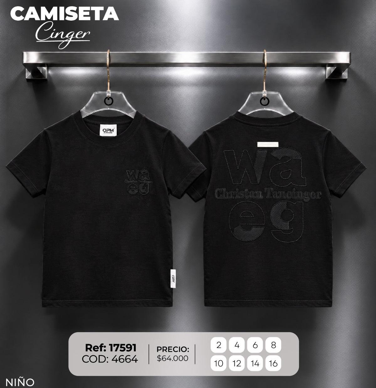 camiseta cinger niño