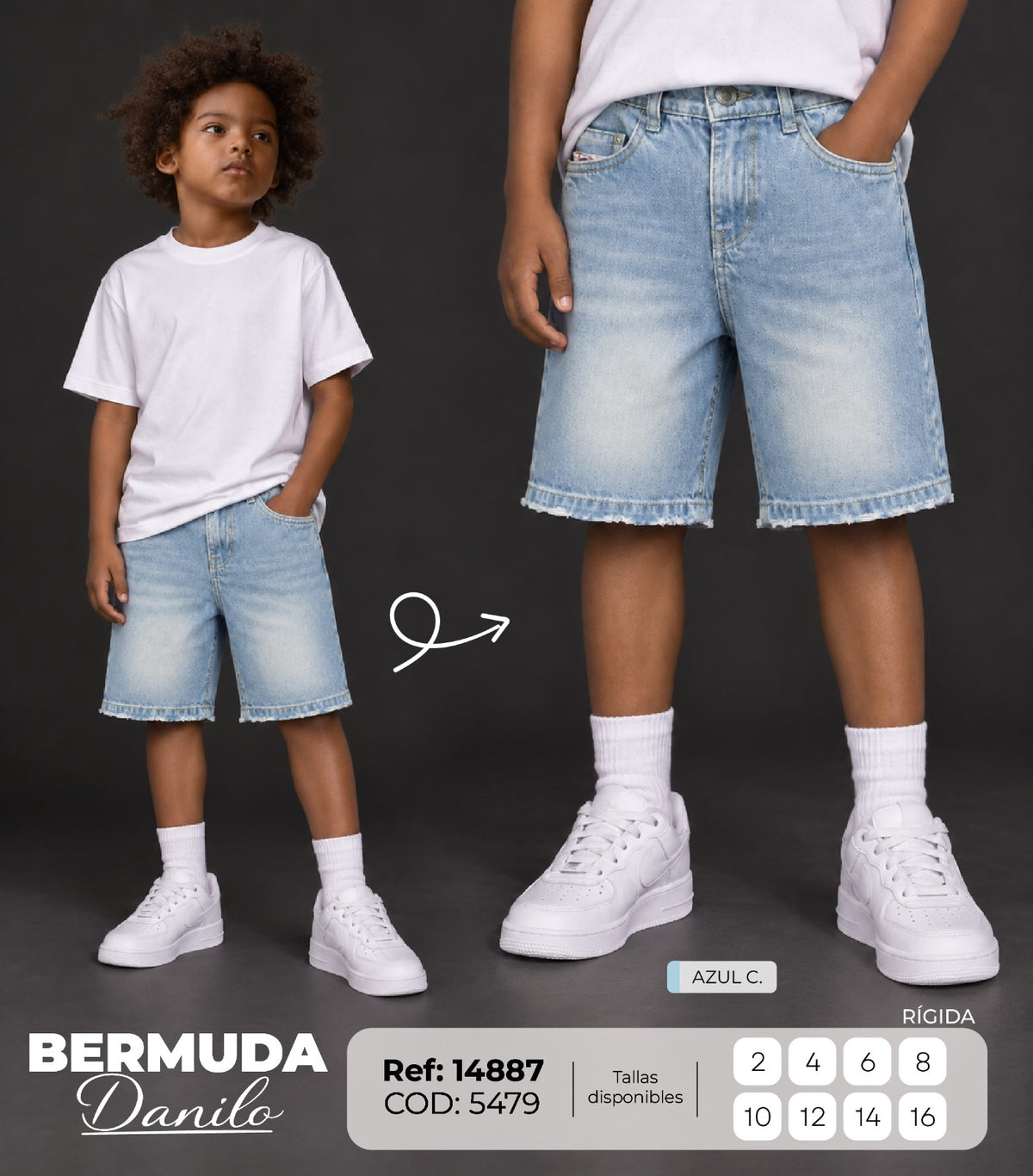 bermuda danilo azul c niño