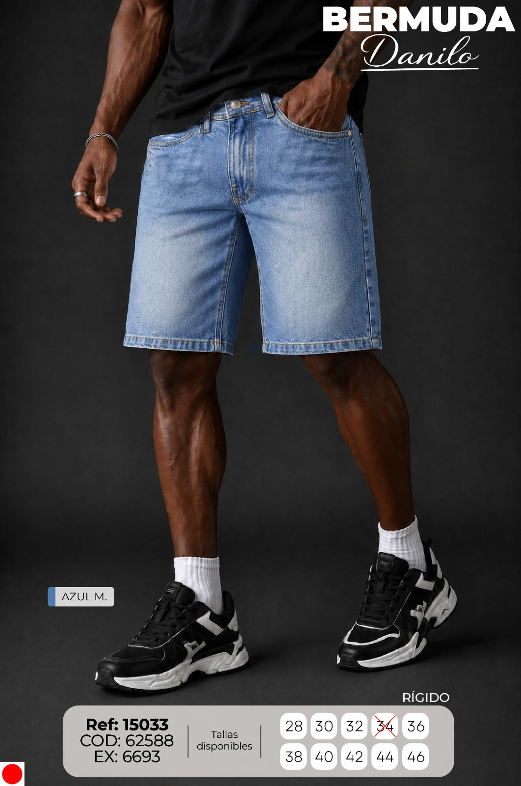 bermuda danilo azul m hombre
