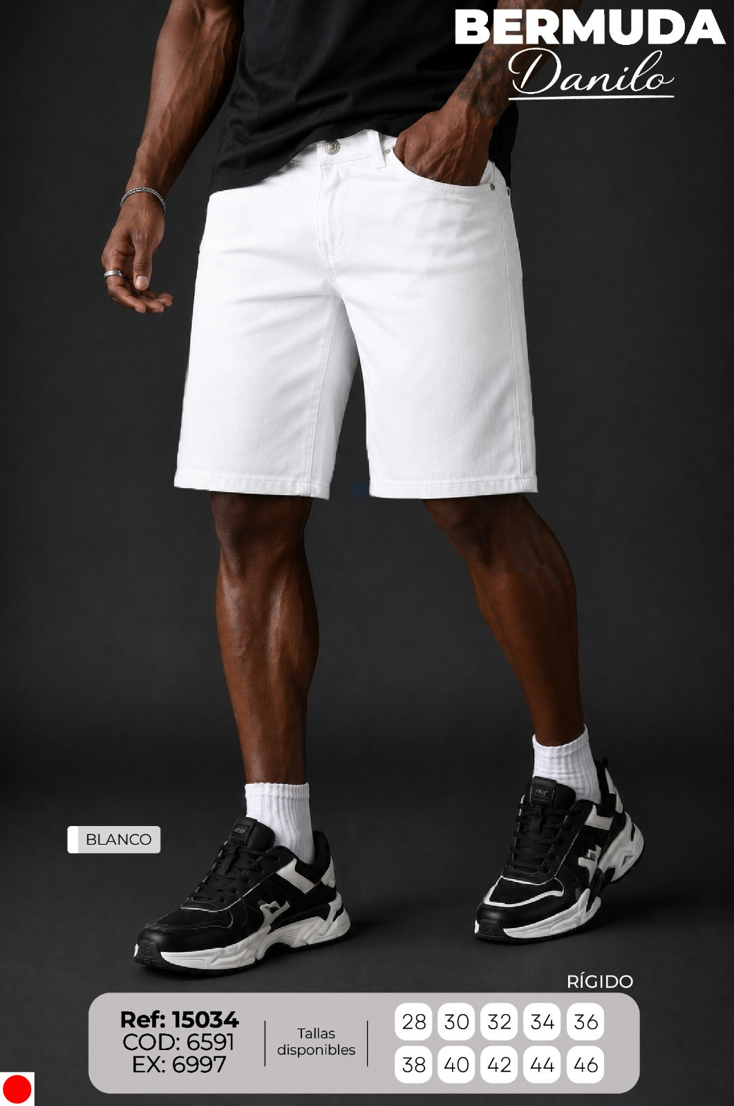 bermuda danilo blanco hombre