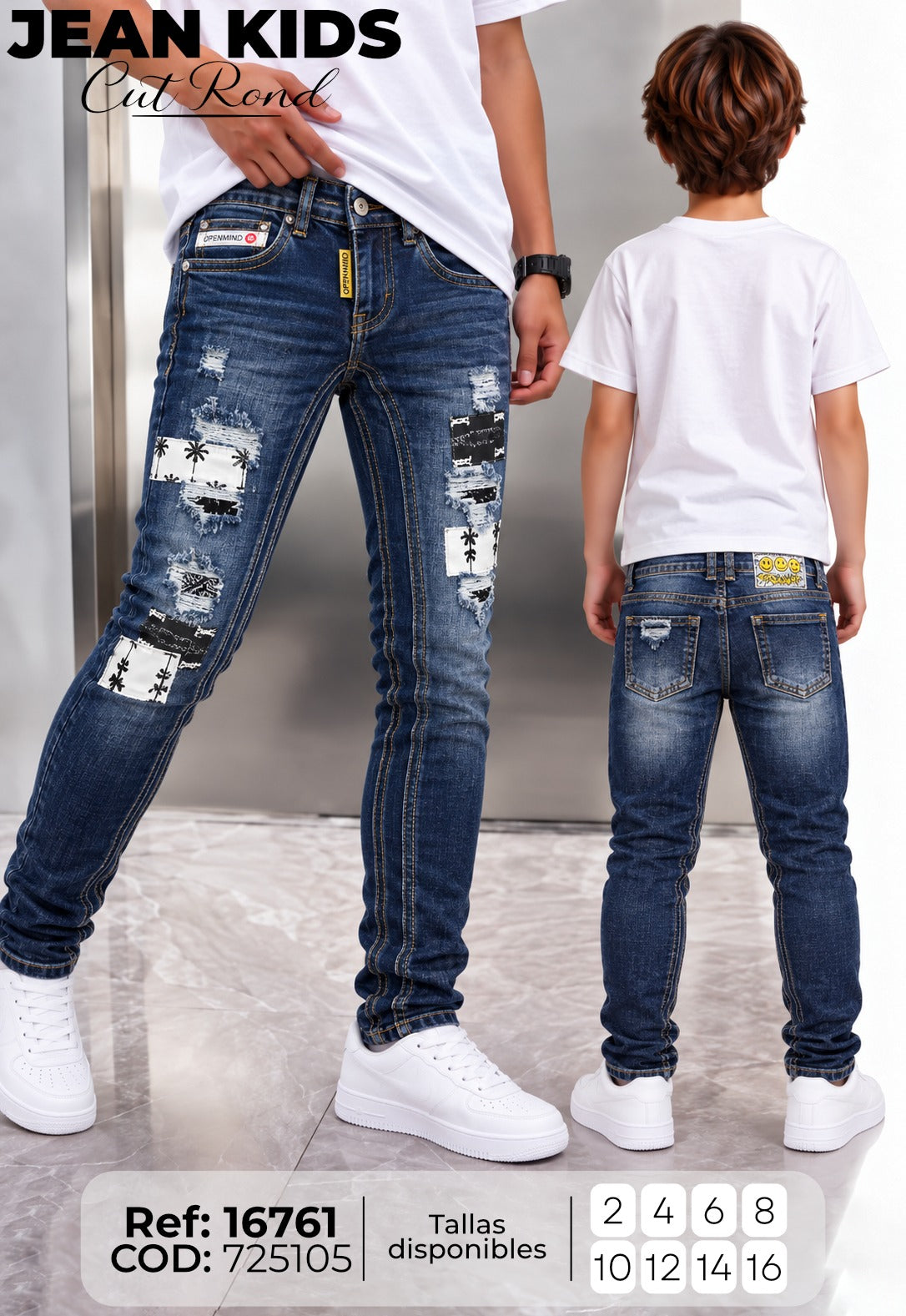 Jean CUT ROND niño