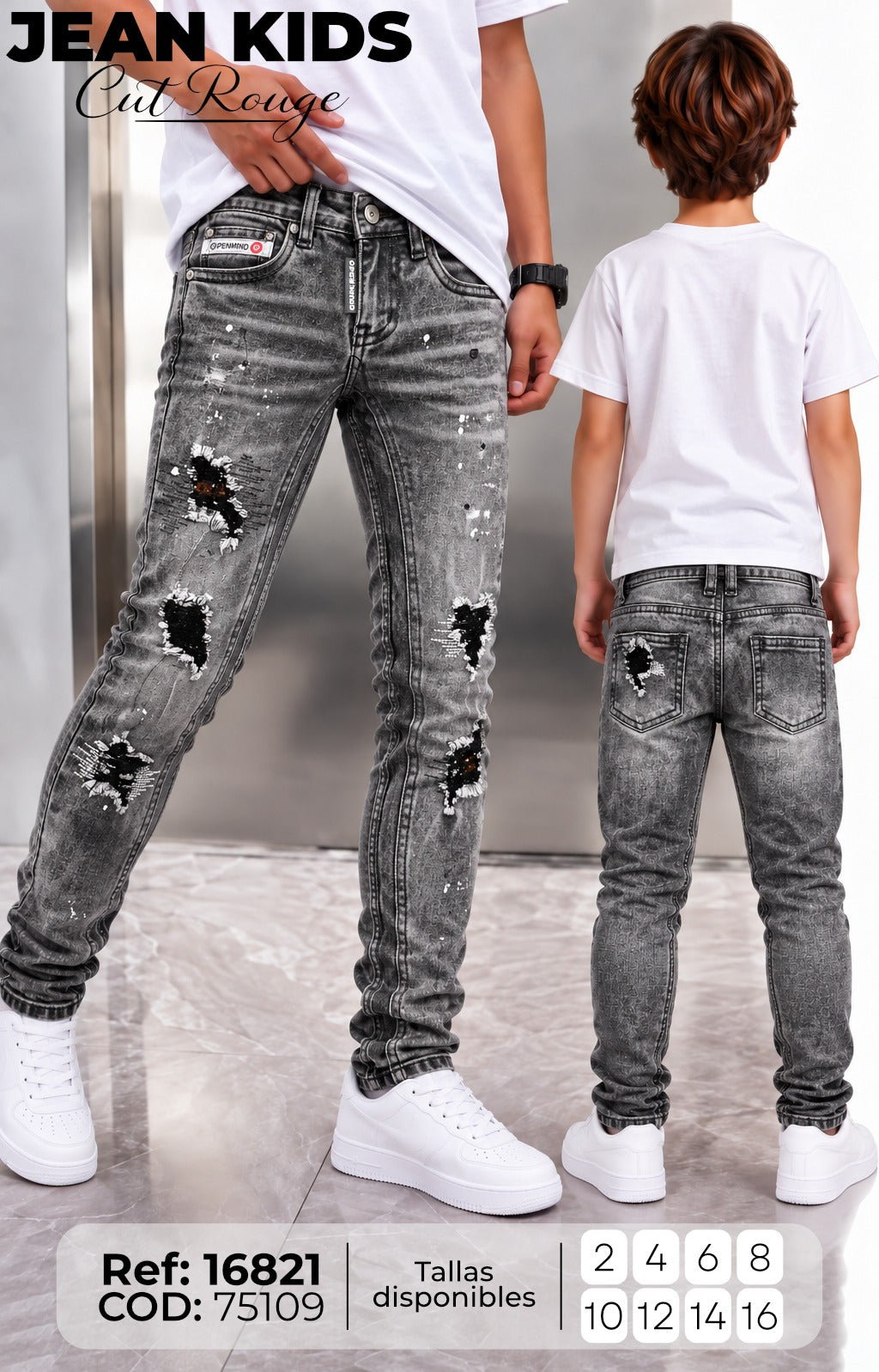 Jean CUT ROUGE niño