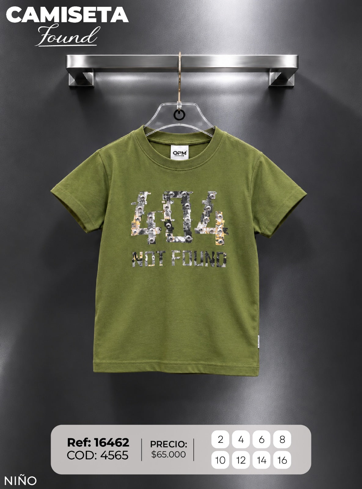 camiseta found 1 niño