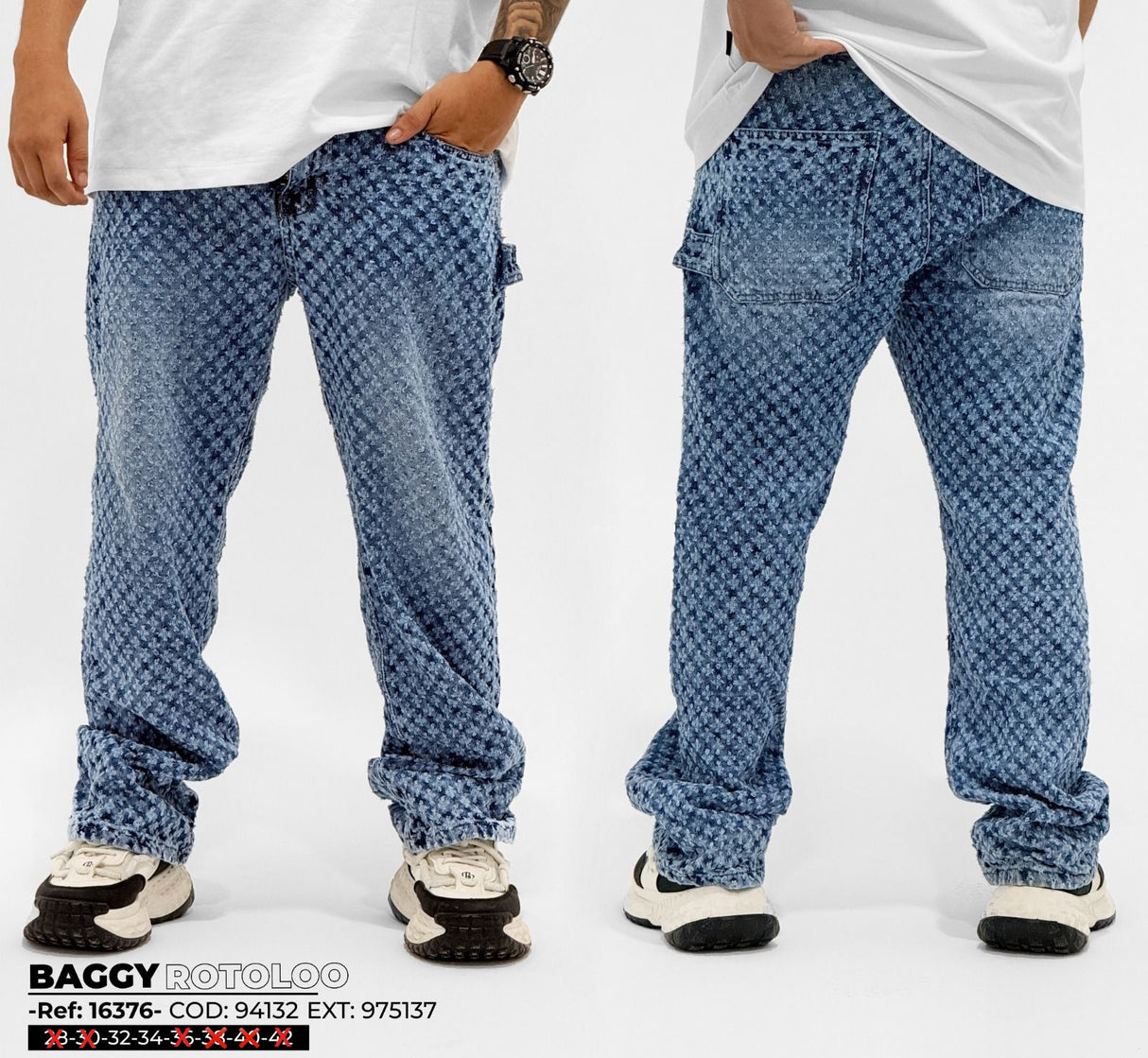 jean baggy rotoloo hombre