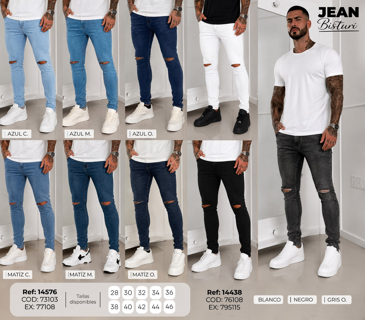 jean bisturi collage hombre