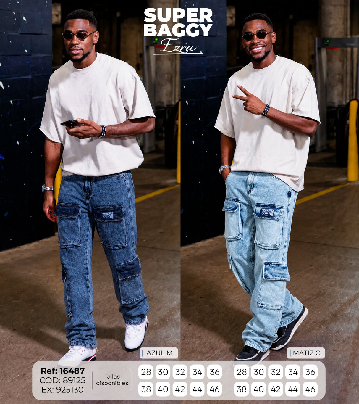jean baggy ezra collage hombre