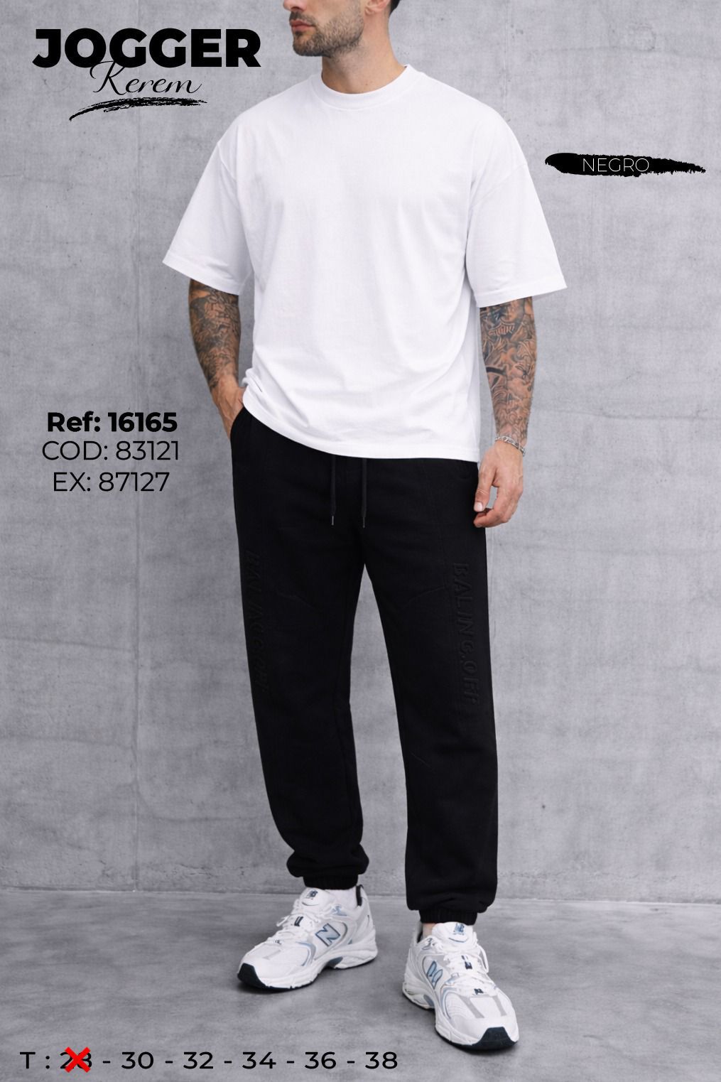 jogger kerem negro ombre