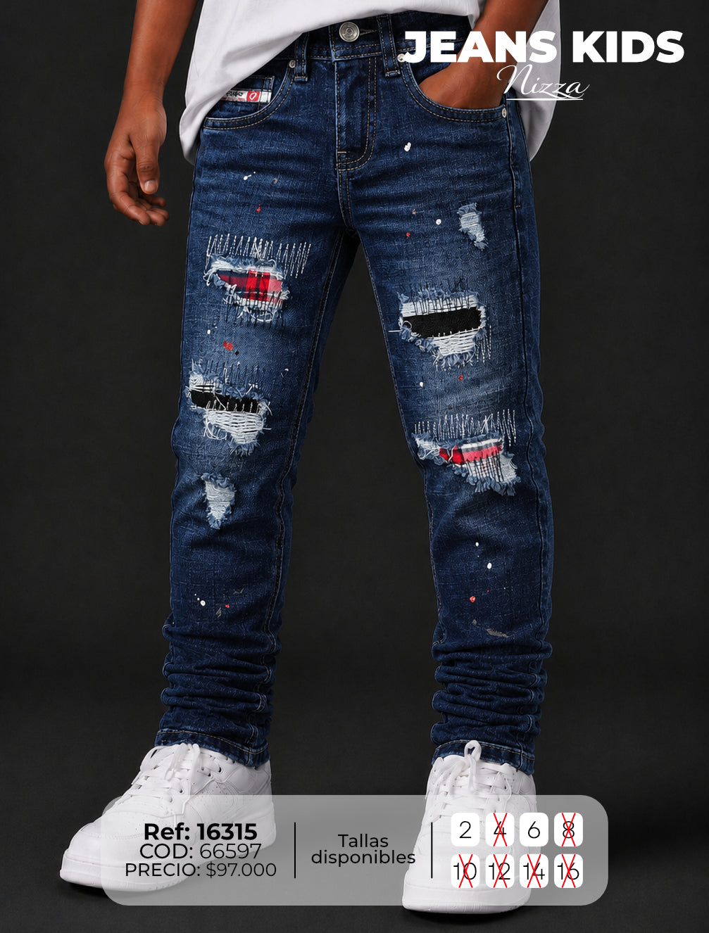 Jean regular Nizza niño