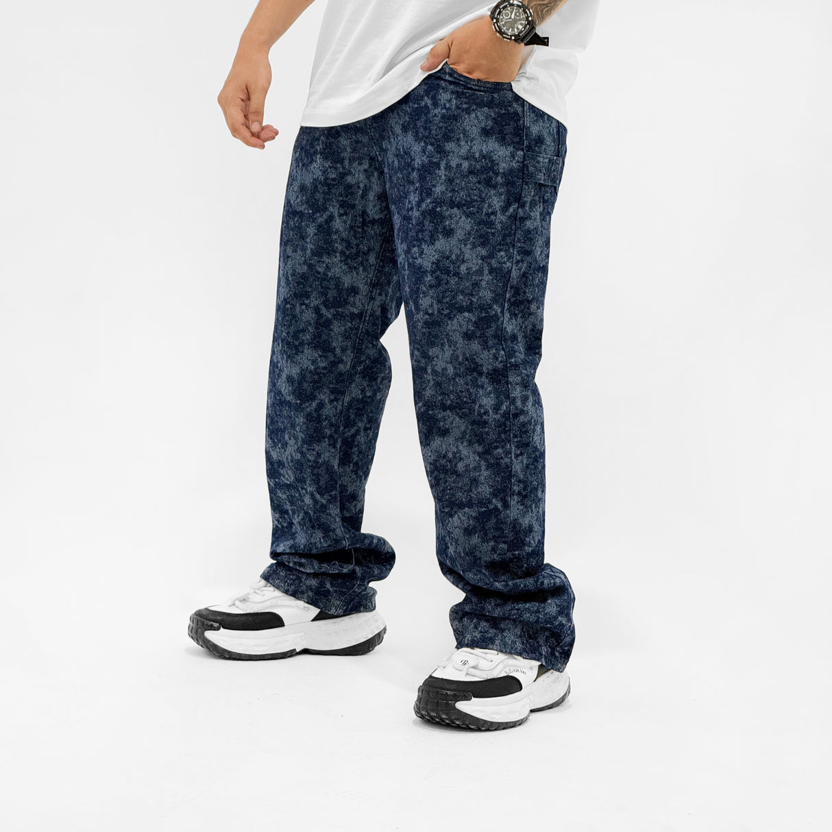 Jeans baggy manchelee hombre