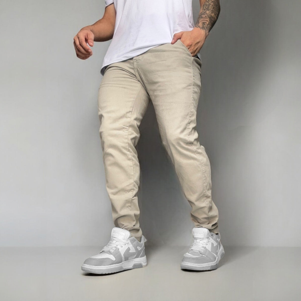 Pantalon drill hombre