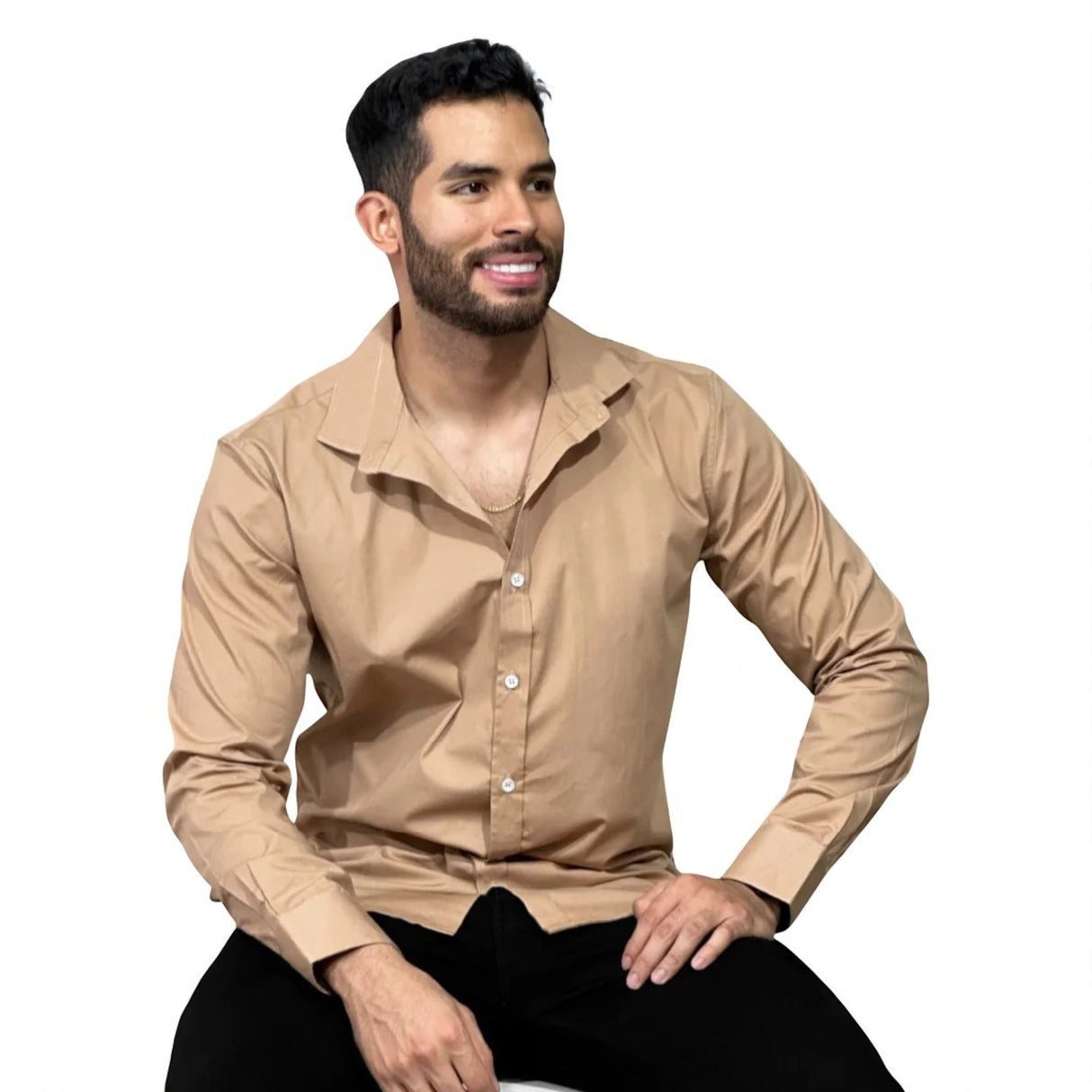 Camisa manga larga hombre