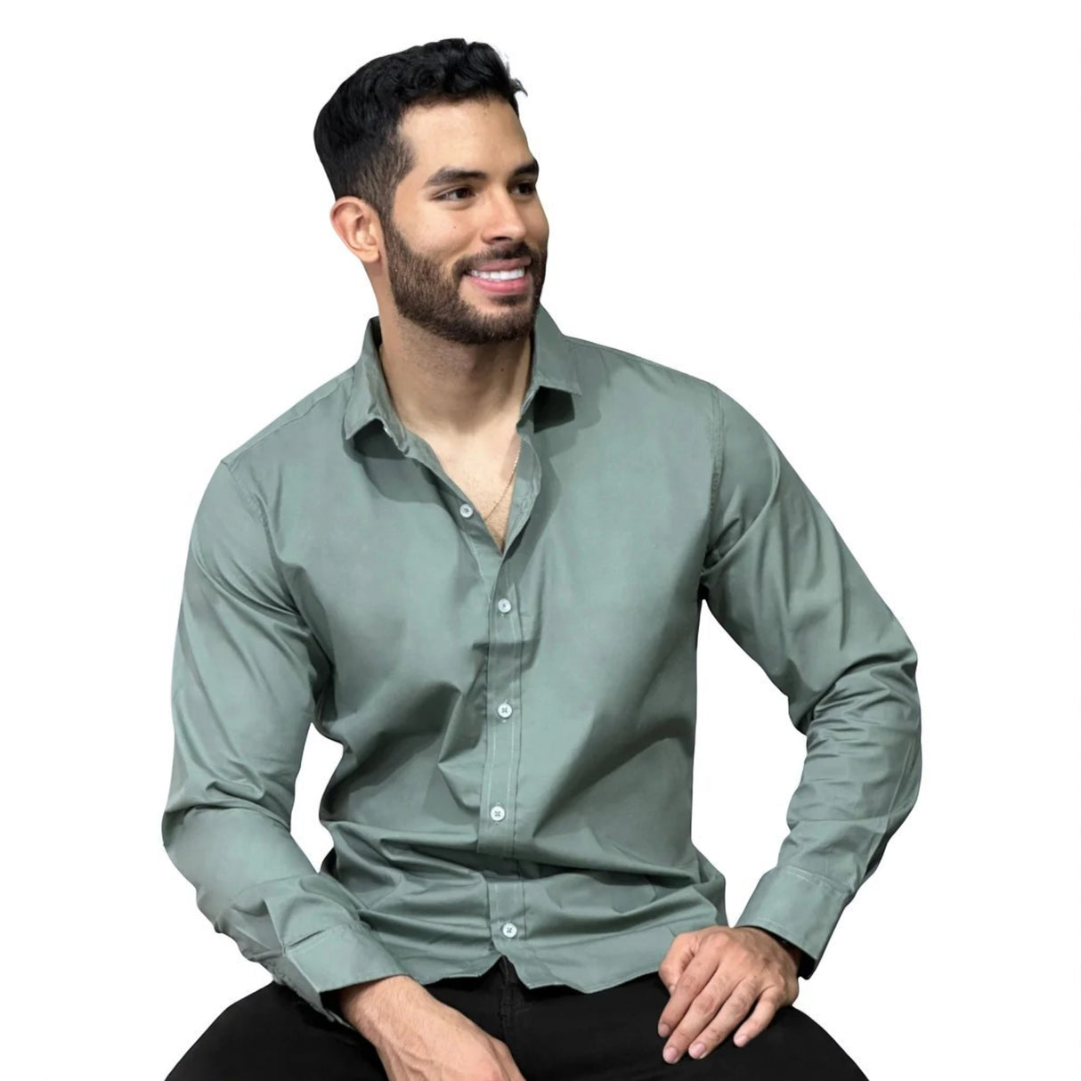 Camisa manga larga hombre