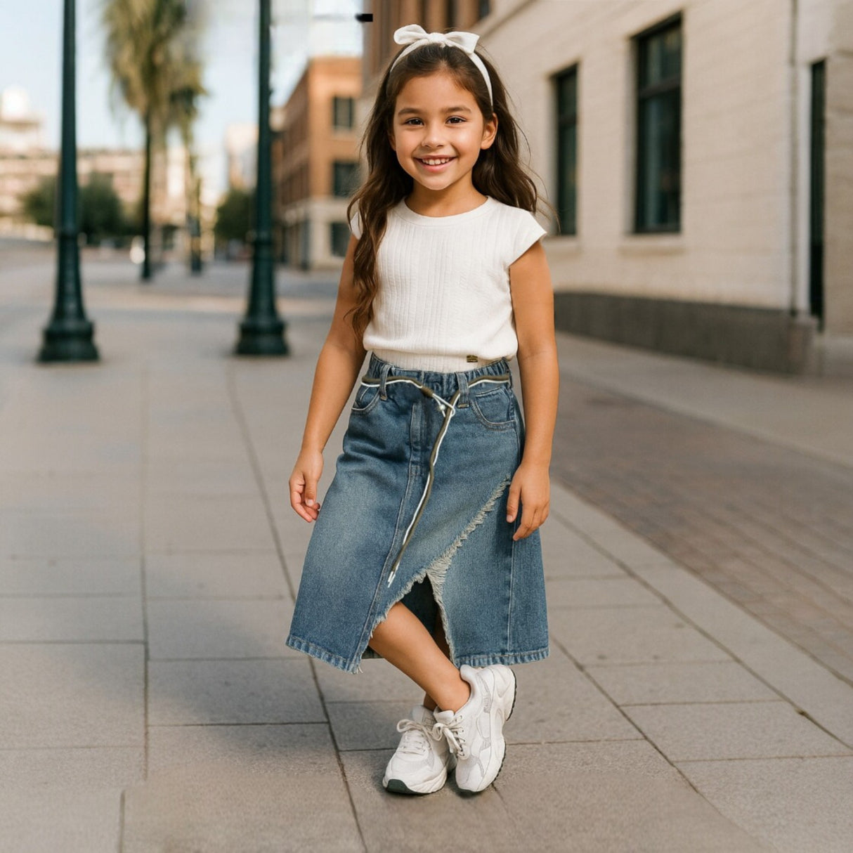 Falda larga candy niña