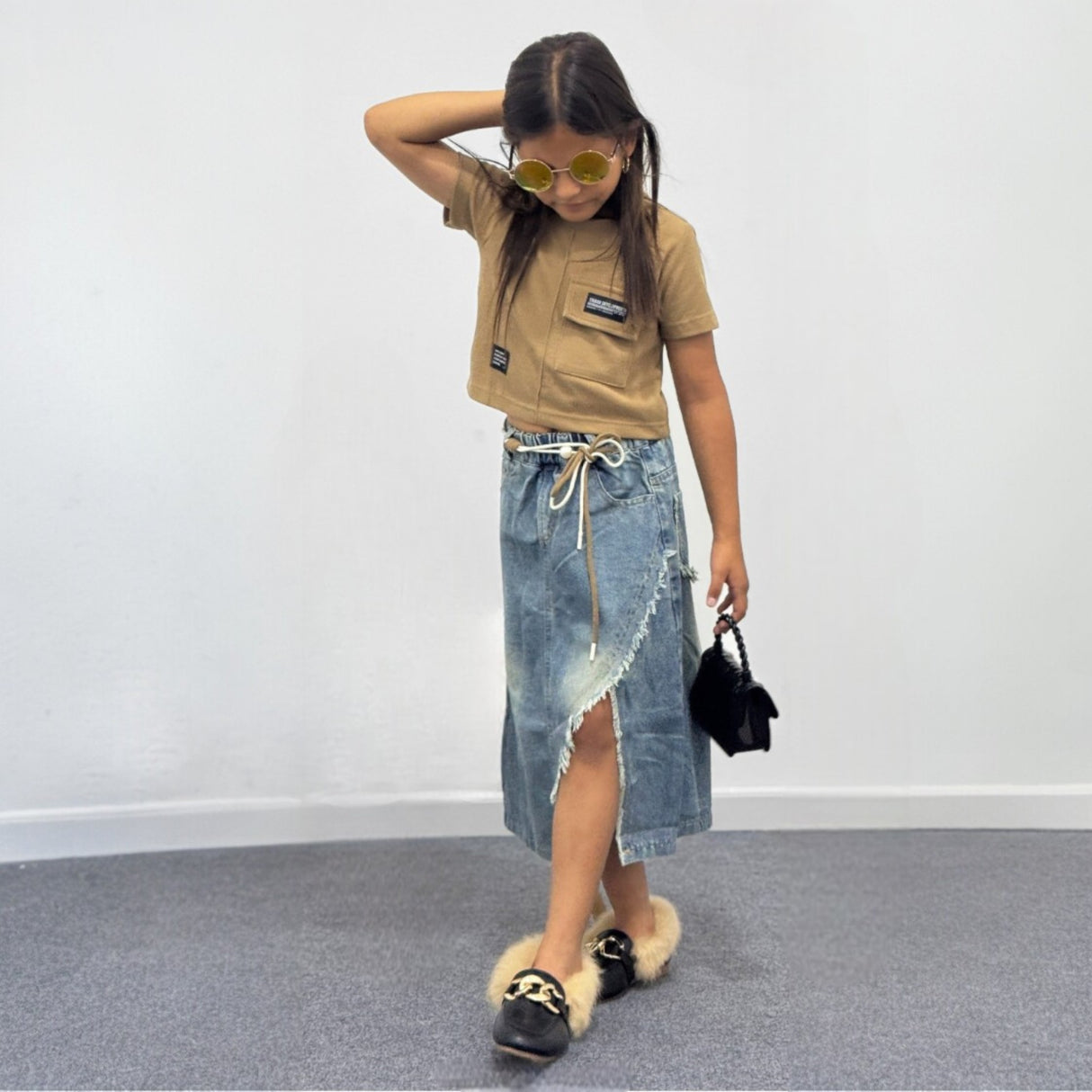 Falda larga candy niña