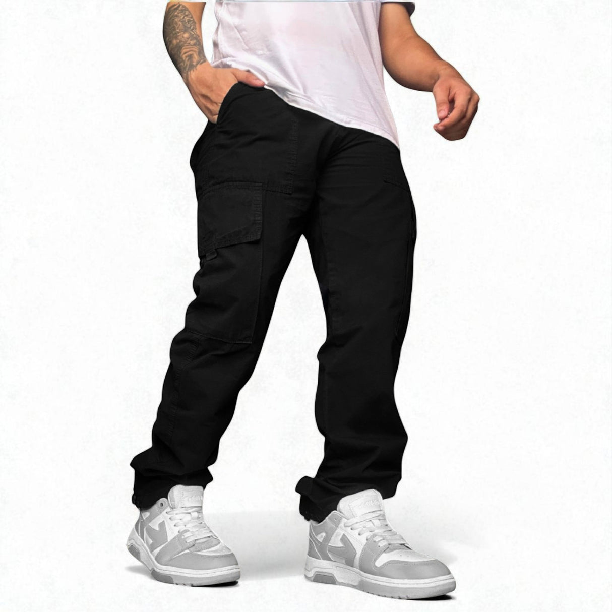 Pantalón Negro cargo cairo hombre - OpenMind