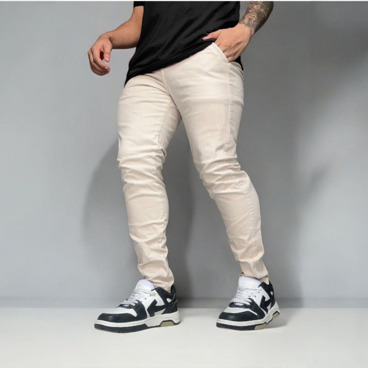 Pantalon drill hombre