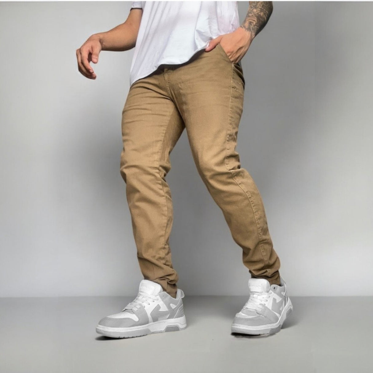 Pantalon drill hombre