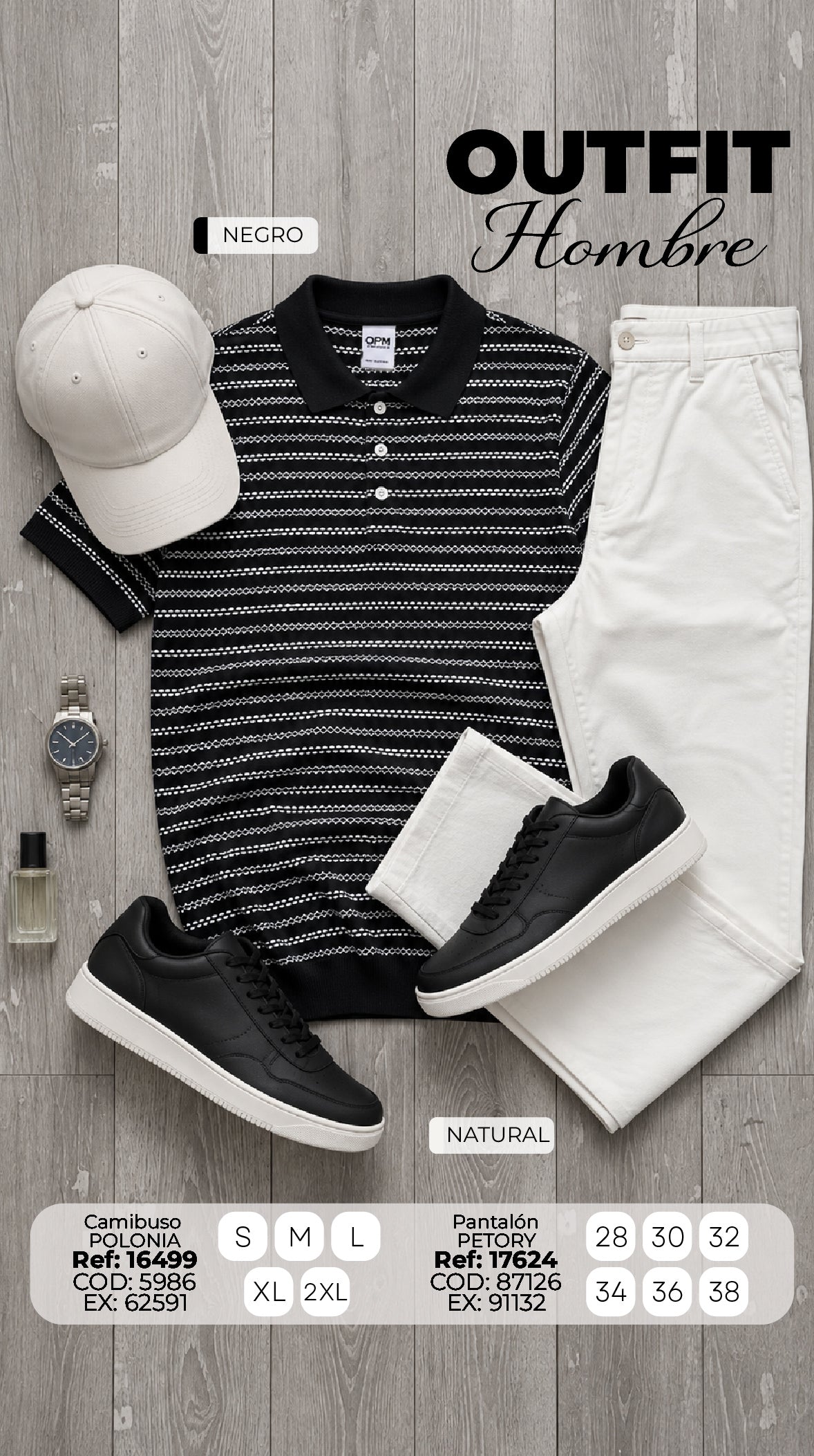 outfit polonia negro hombre