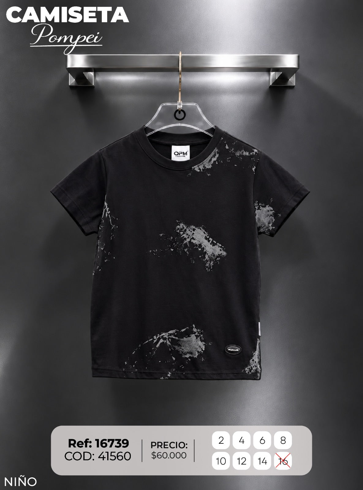 camiseta pompei 1 niño