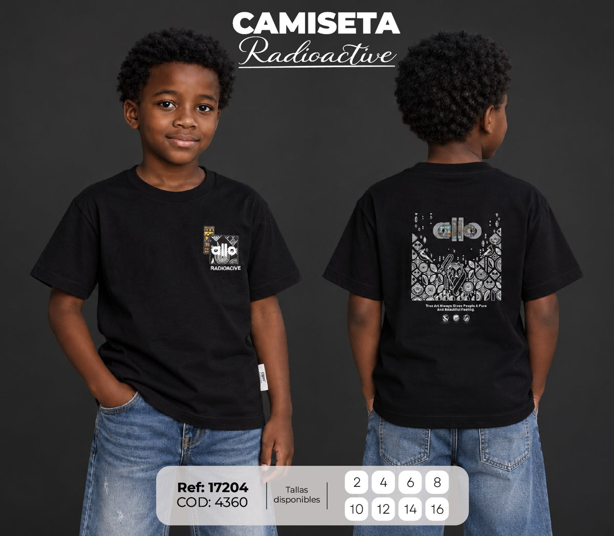 camiseta radioactive niño