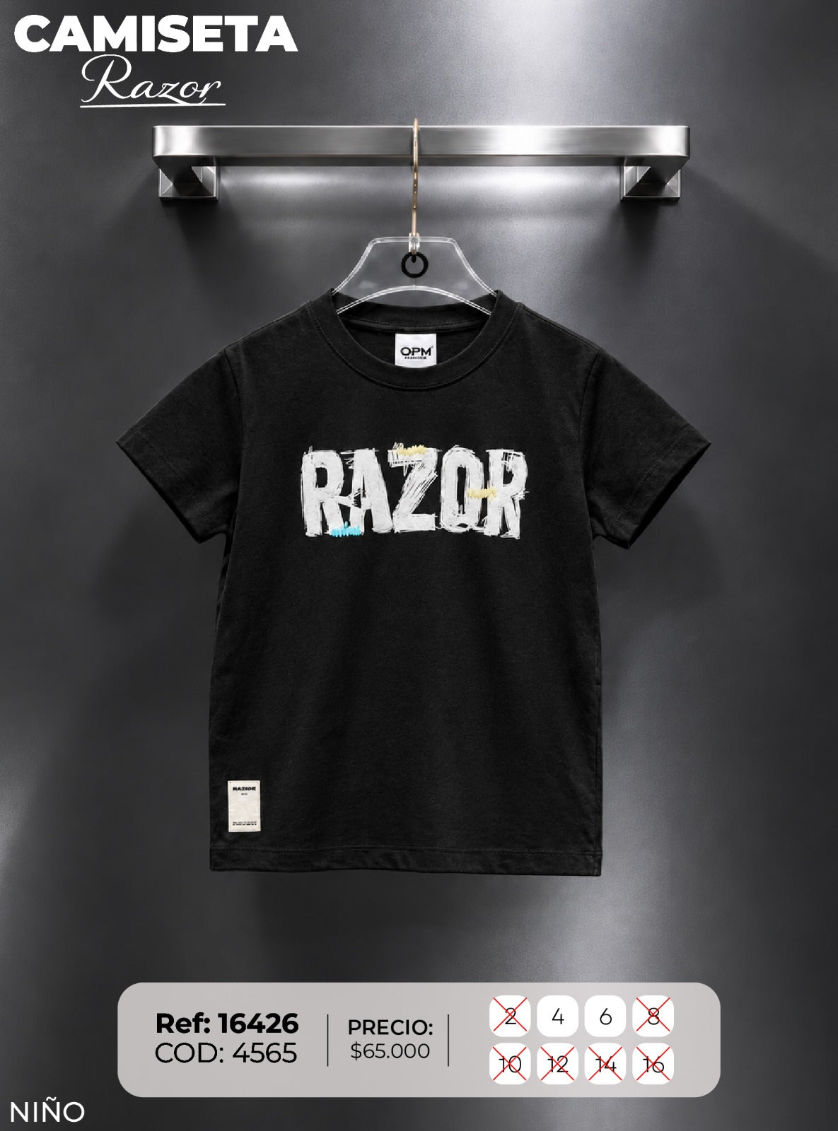 camiseta razor 1 niño