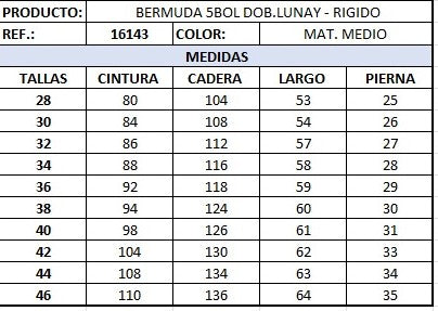 Bermuda lunay hombre
