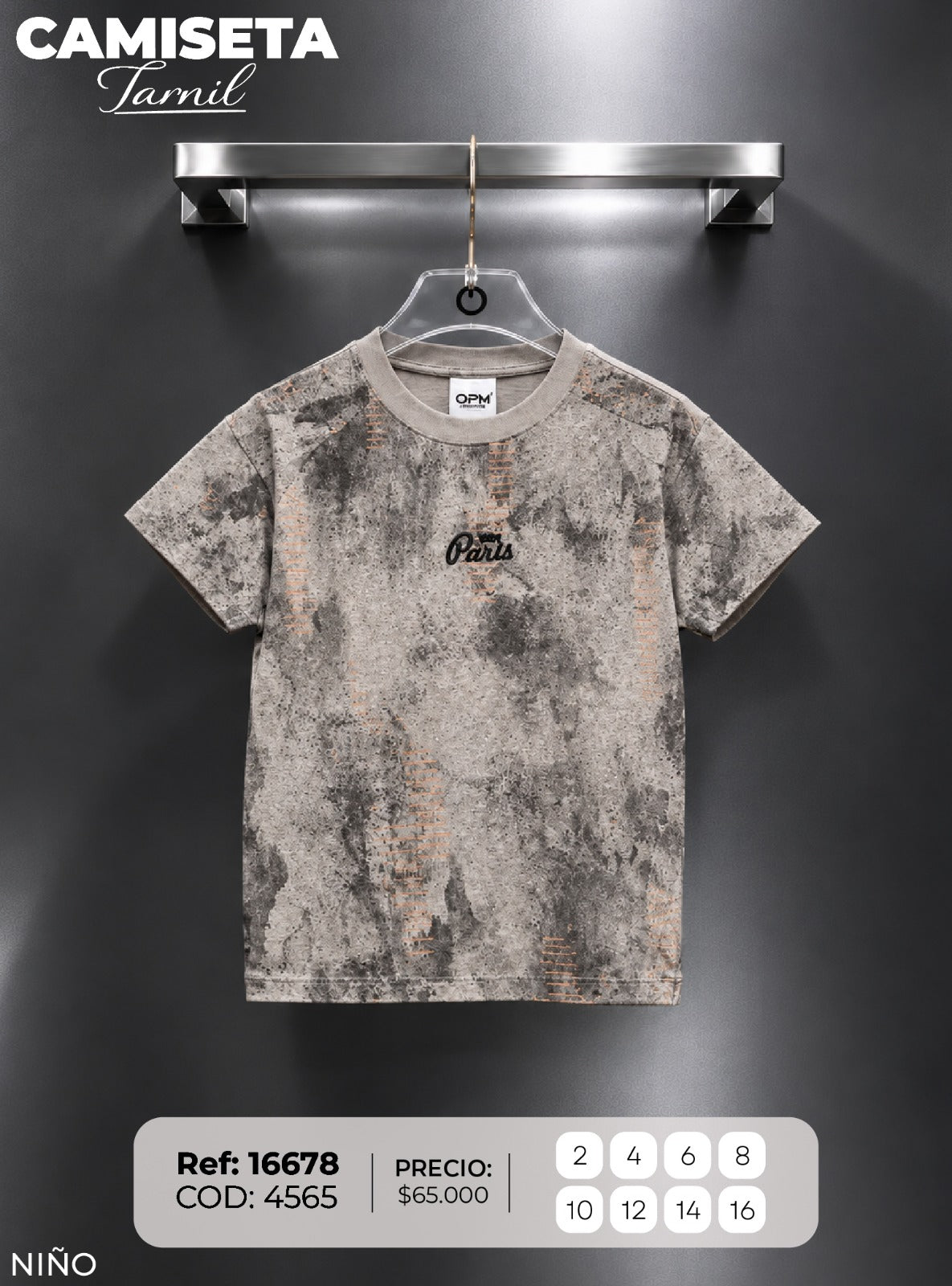 camiseta tarnil 1 niño