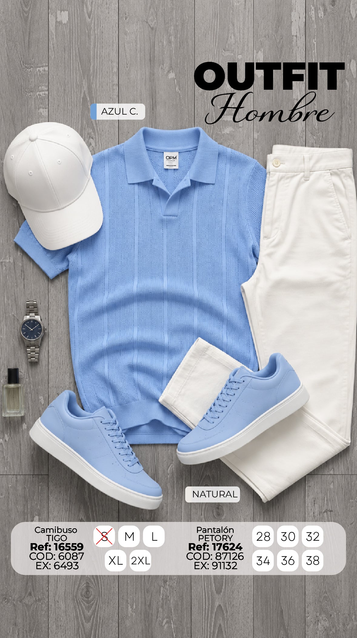 Outfit tigo azul c hombre