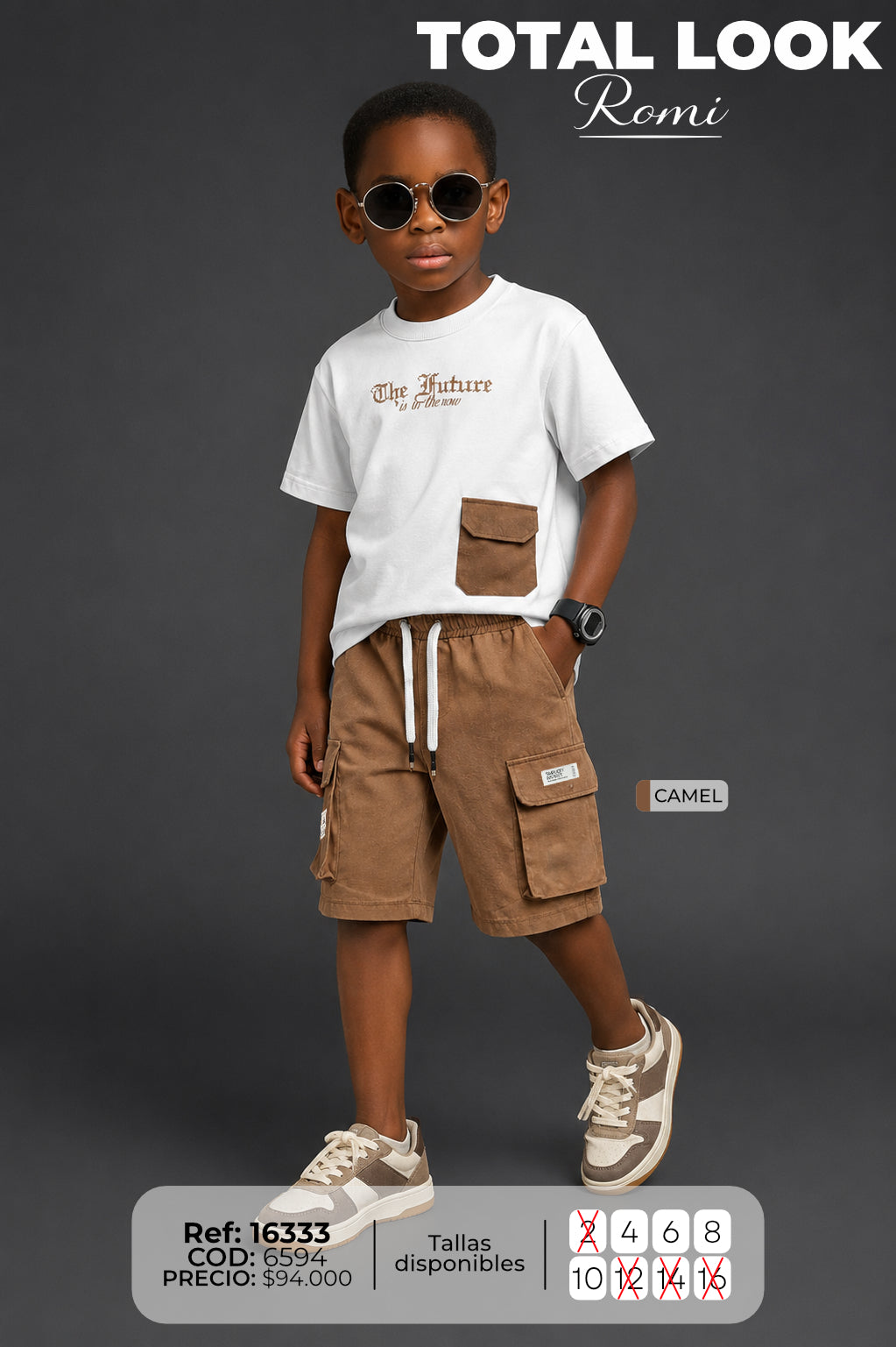 total look romi camel niño