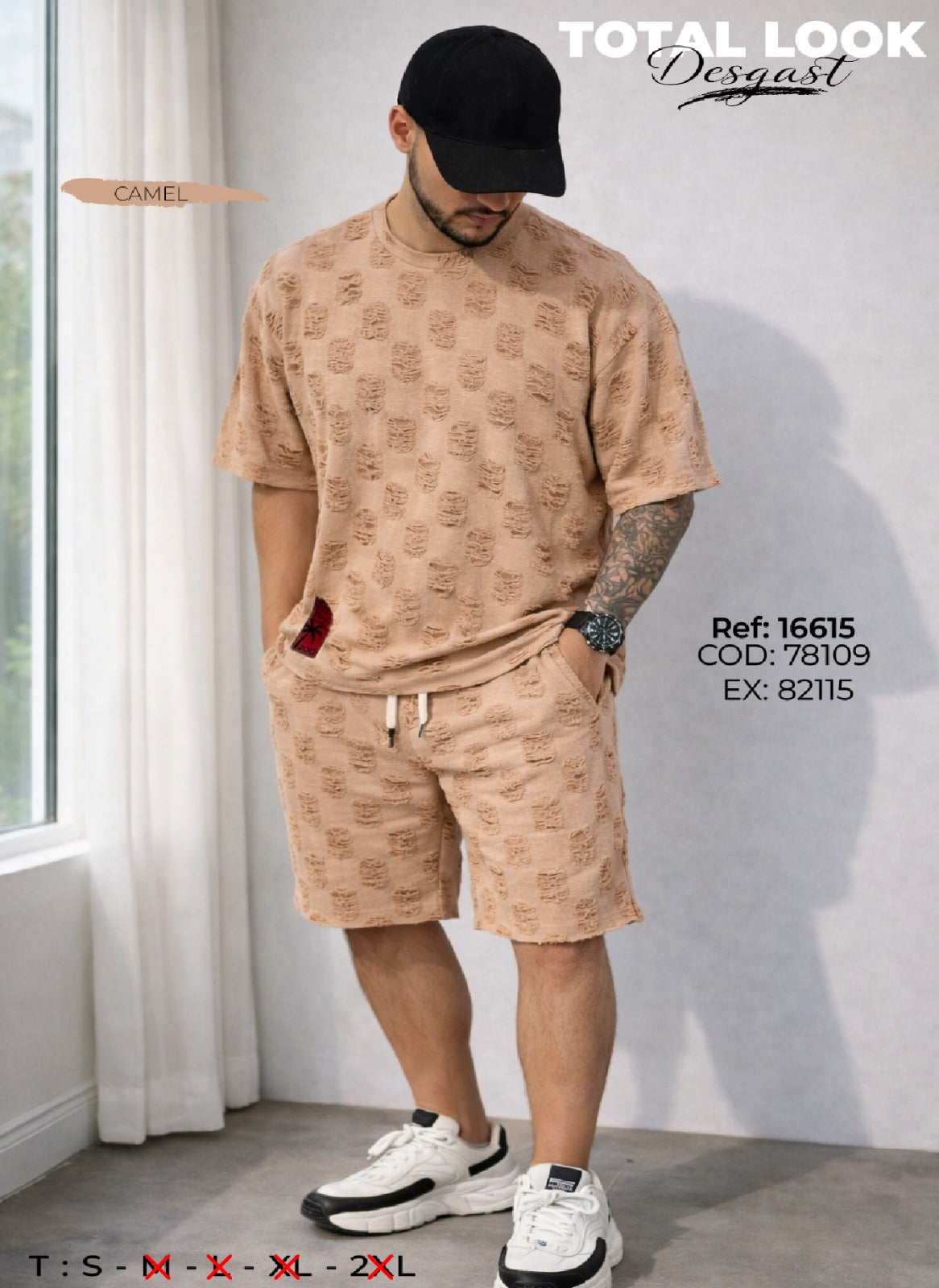 total look desgast camel hombre