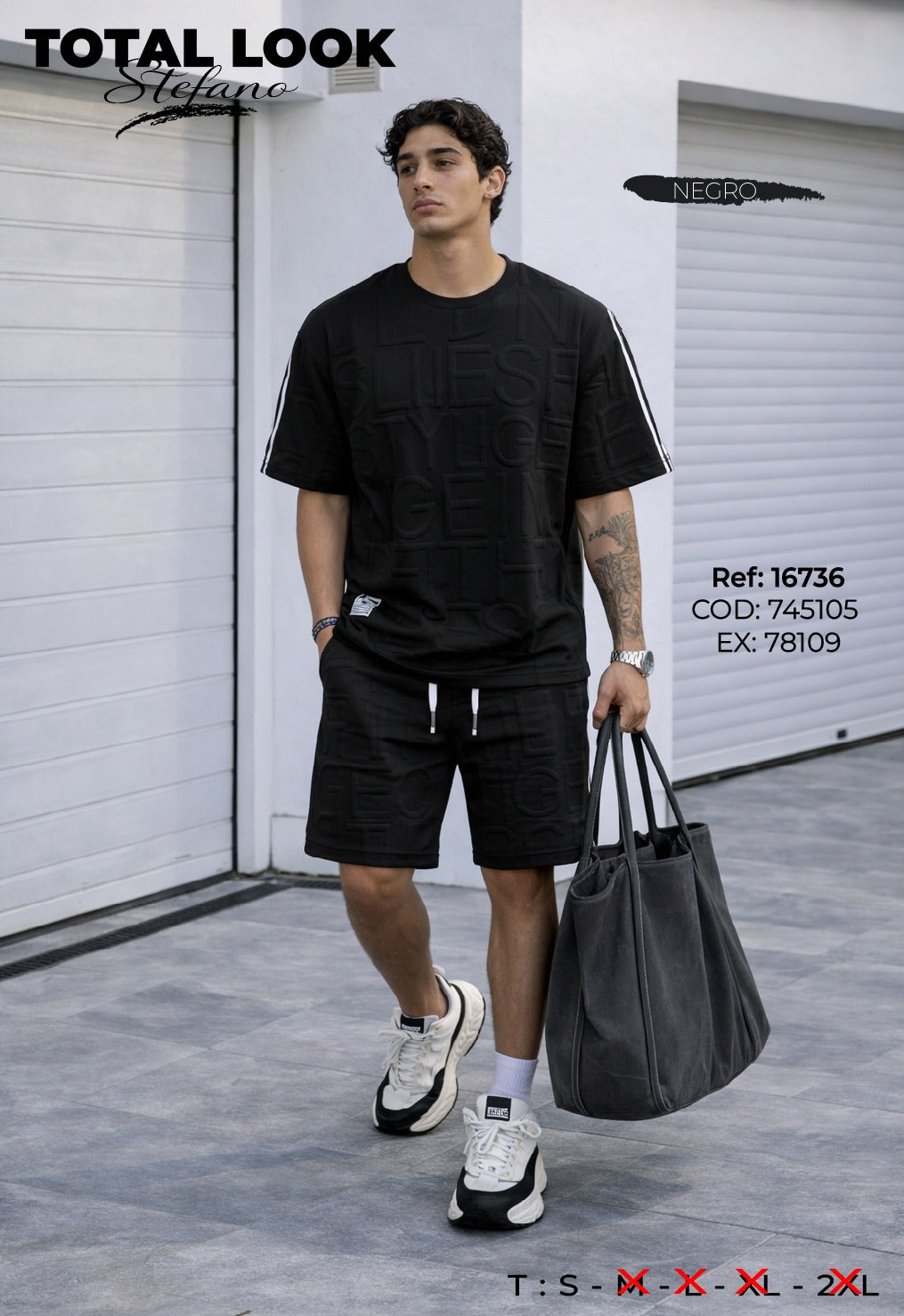 total look stefano negro hombre