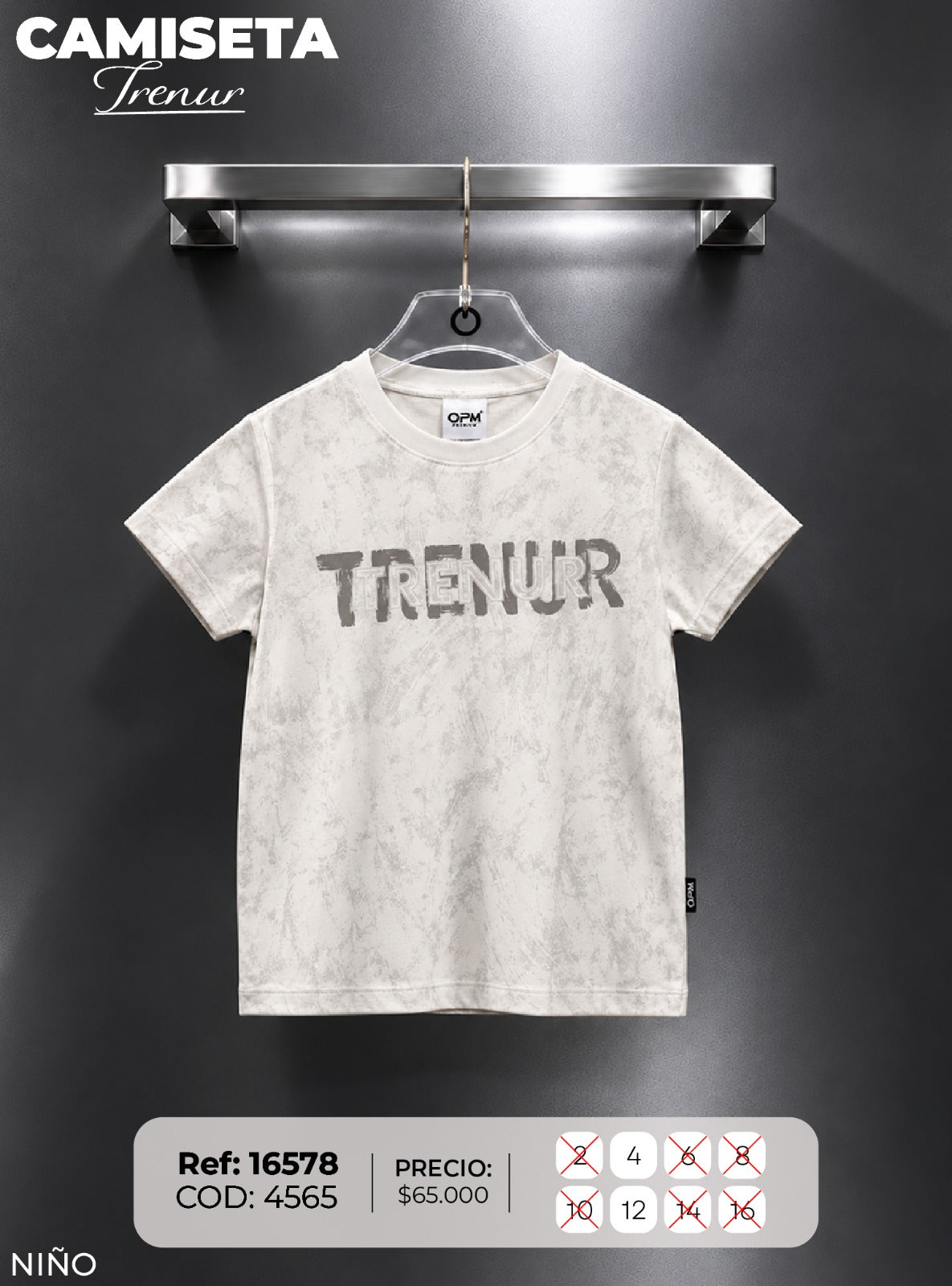 camiseta trenur 1 niño