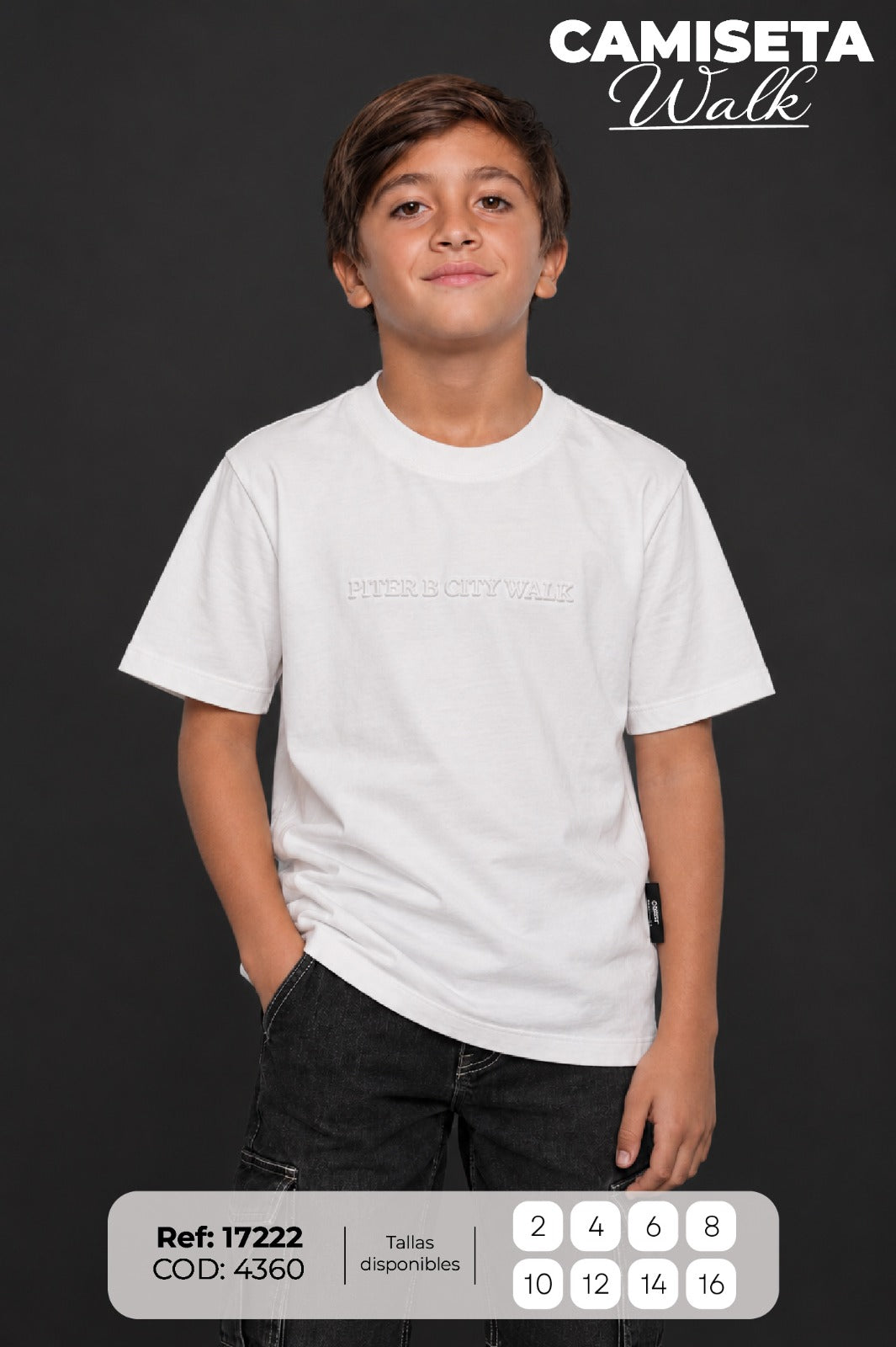 camiseta walk niño
