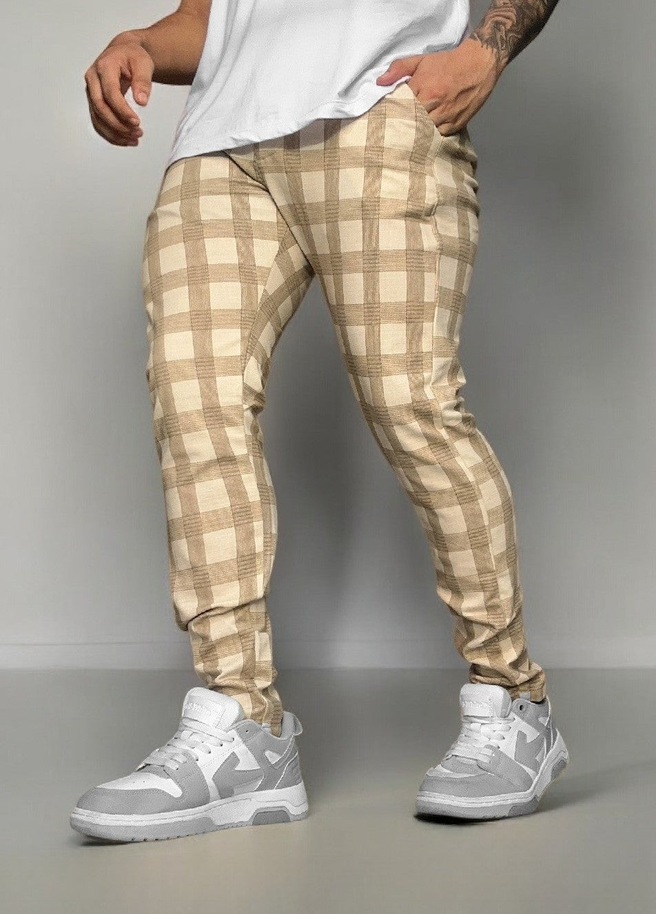 Pantalon A CUADROS BOSSE hombre