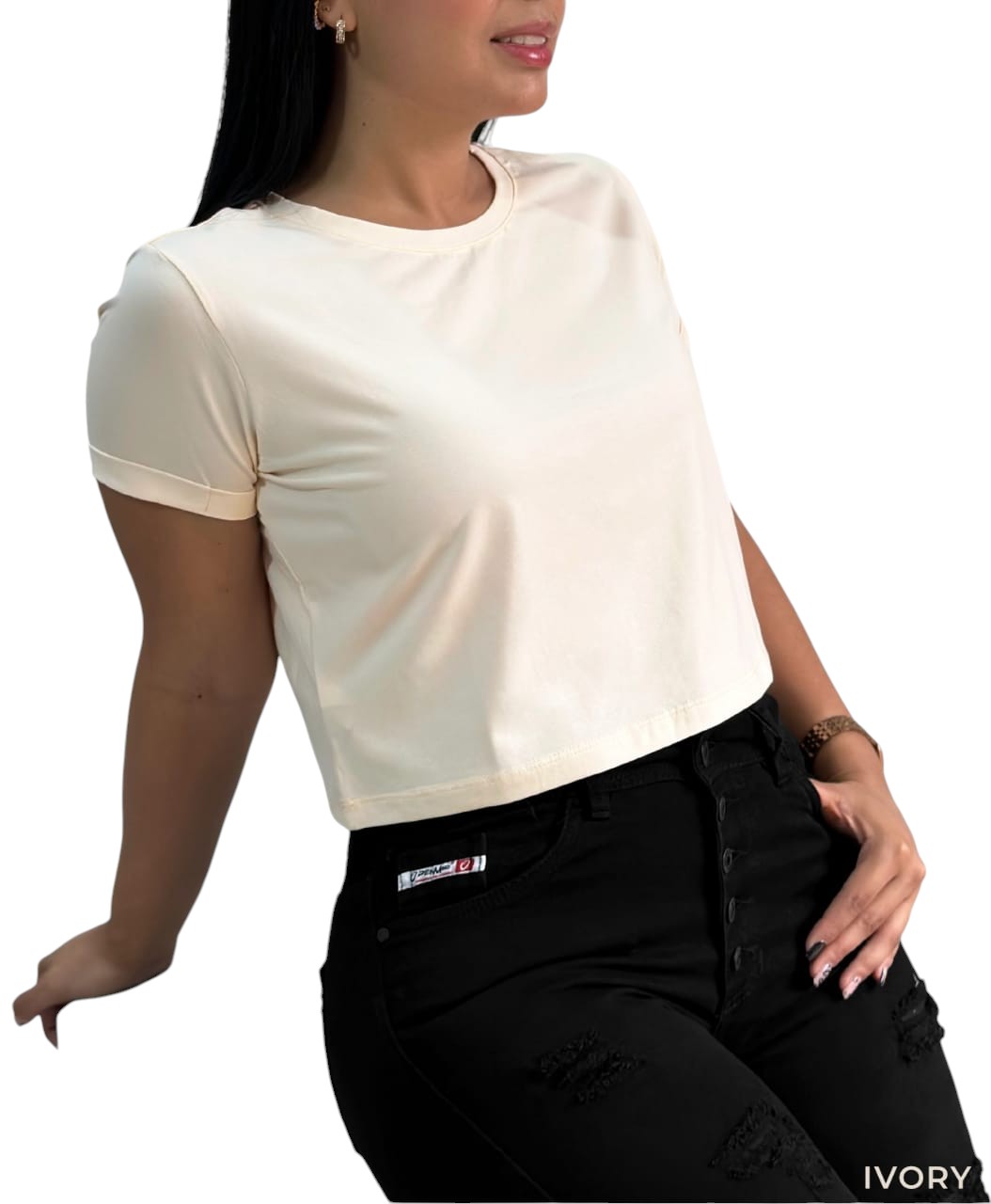 Camiseta corta para dama