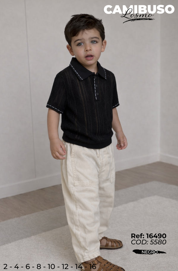 camibuso losmo negro niño