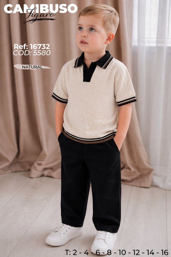 camibuso figaro natural niño