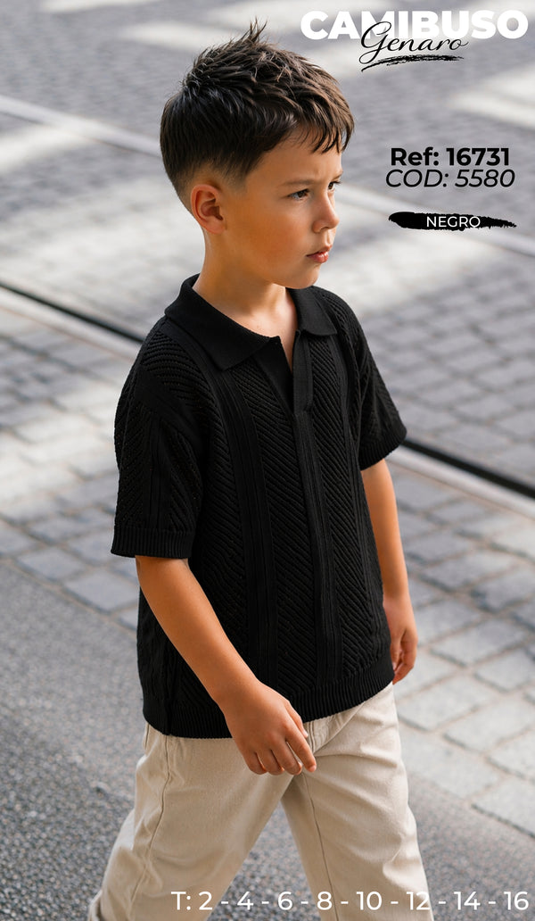 camibuso genaro negro niño