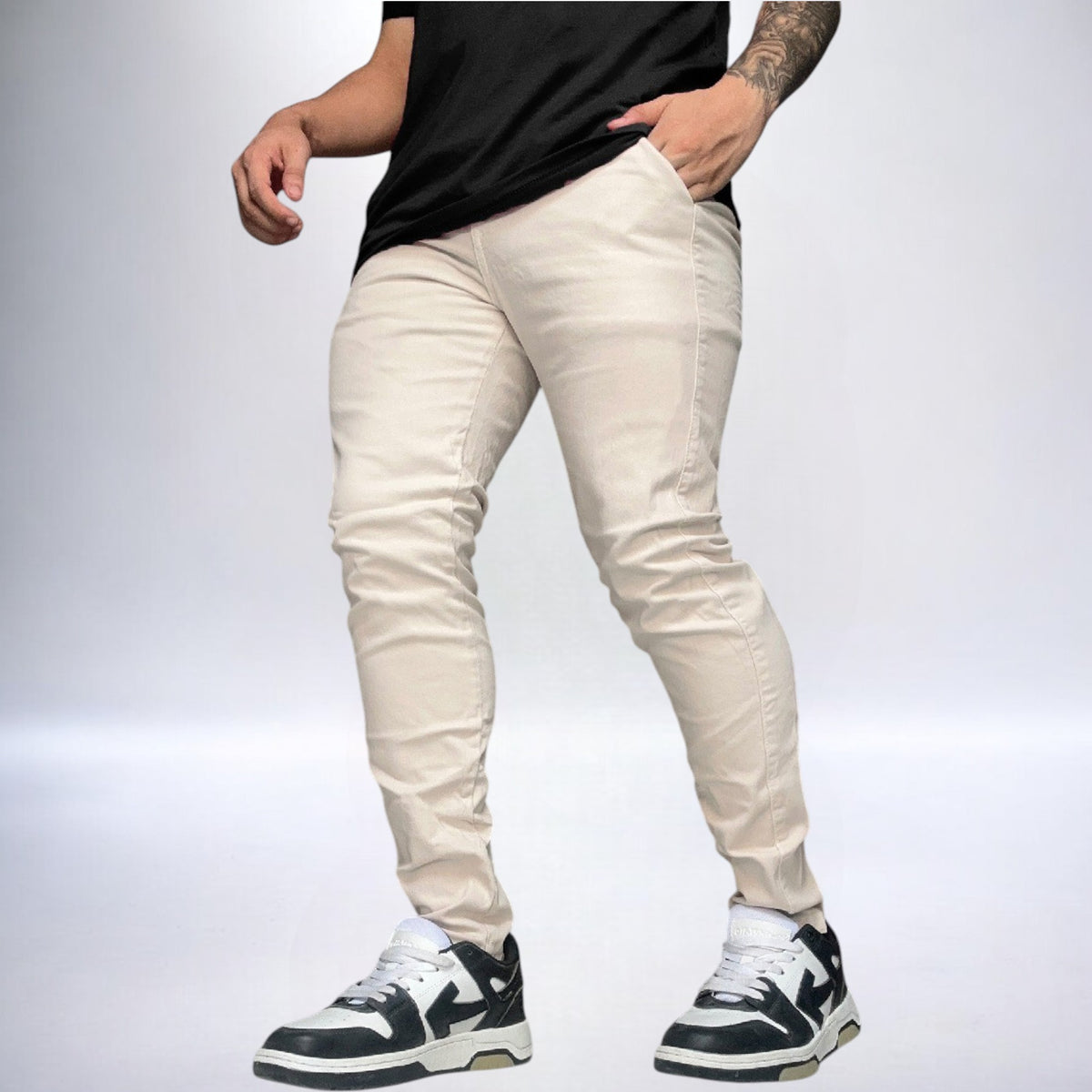 Pantalon en drill skinny