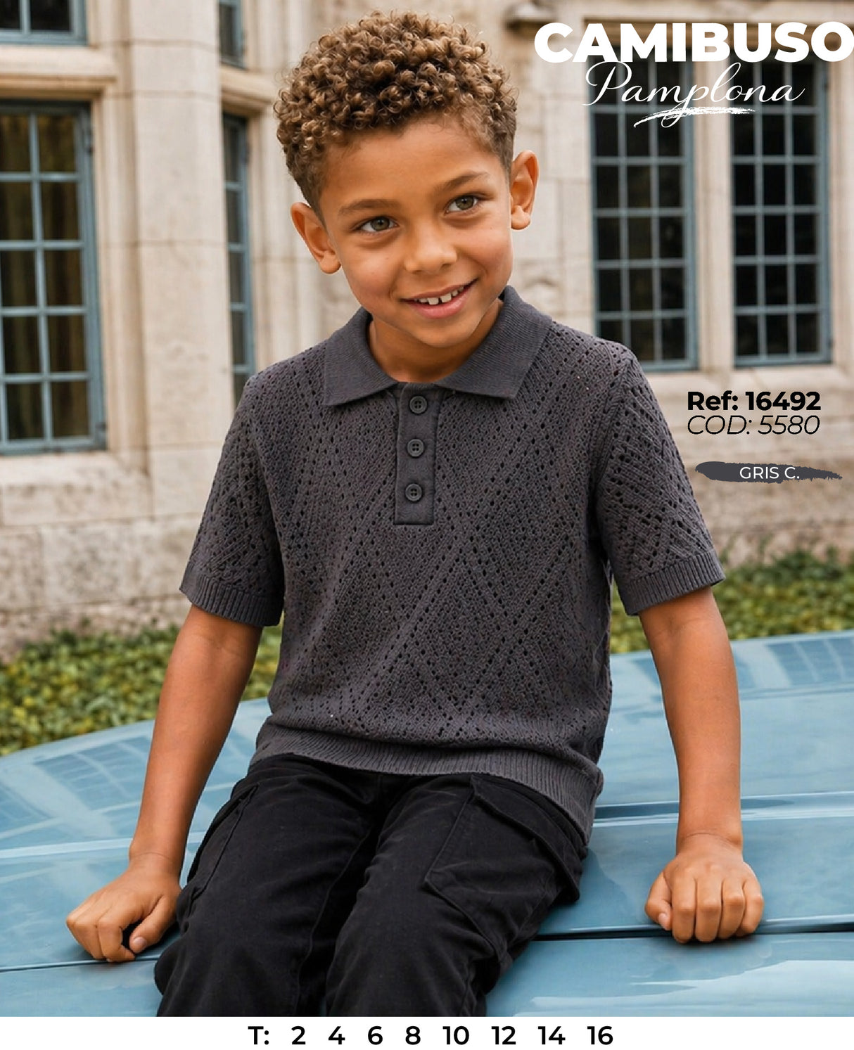 camibuso pamplona gris c niño