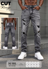 jean regular Rouge hombre regular