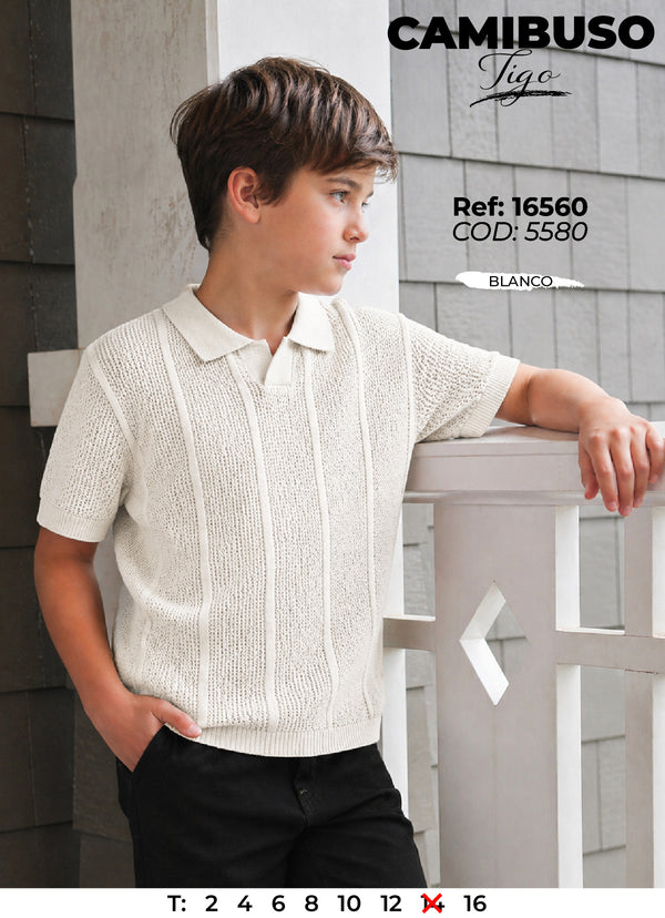 camibuso tigo blanco niño